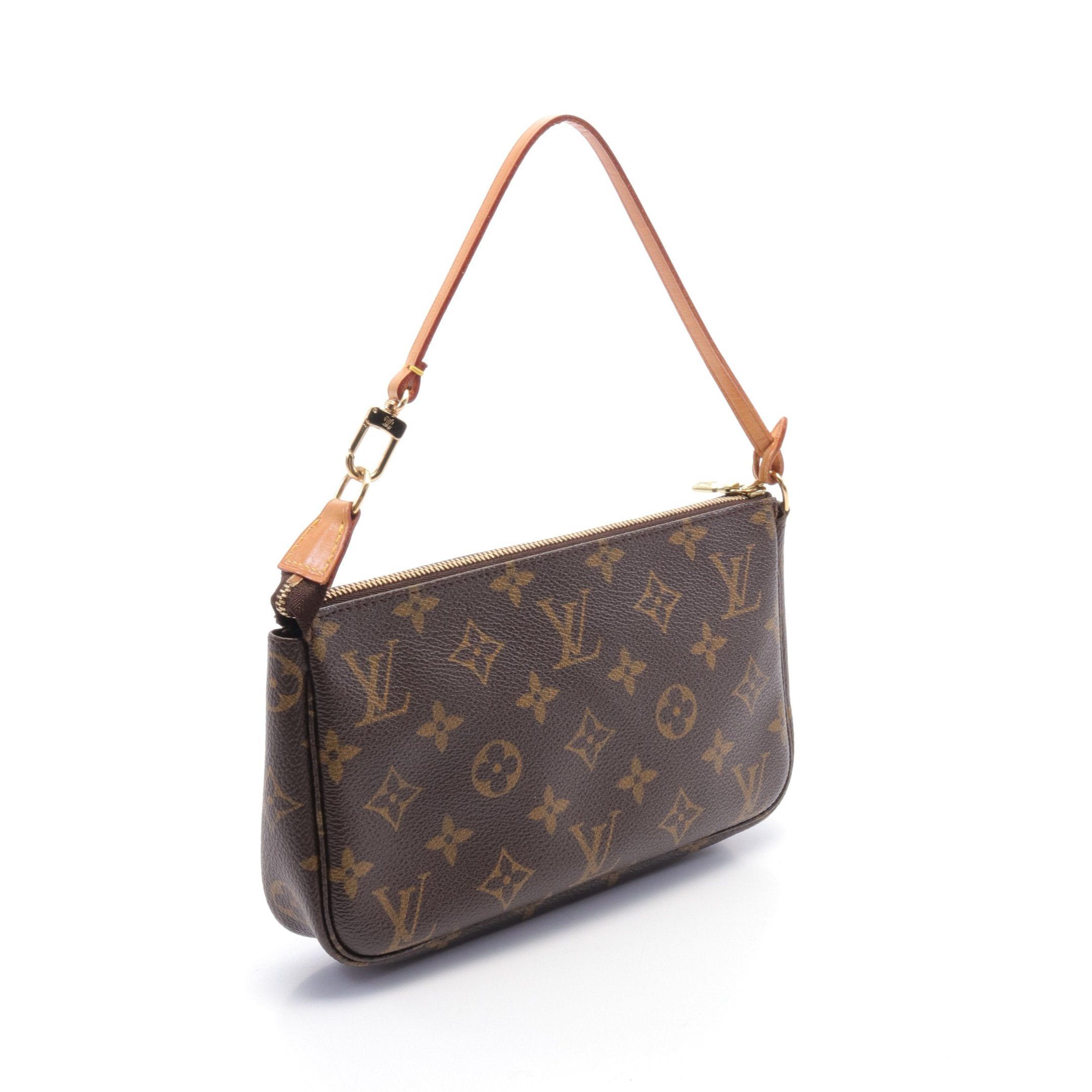 Louis Vuitton Louis Vuitton Pochette Accessoires Monogram Handbag Leather Brown Size ONE SIZE - 2 Thumbnail