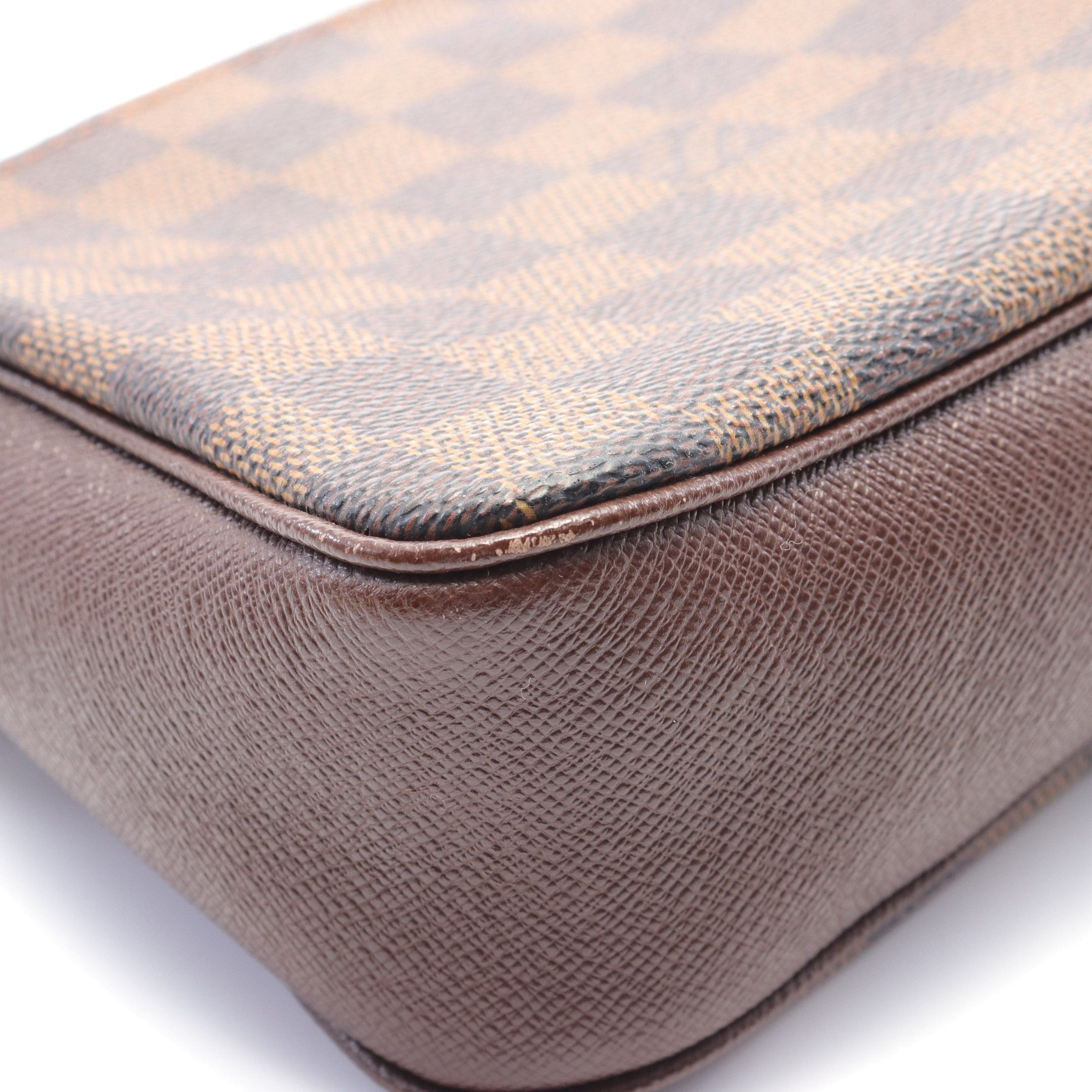 Louis Vuitton Louis Vuitton Truth Makeup Damier Ebene Handbag Leather Brown Size ONE SIZE - 6 Thumbnail