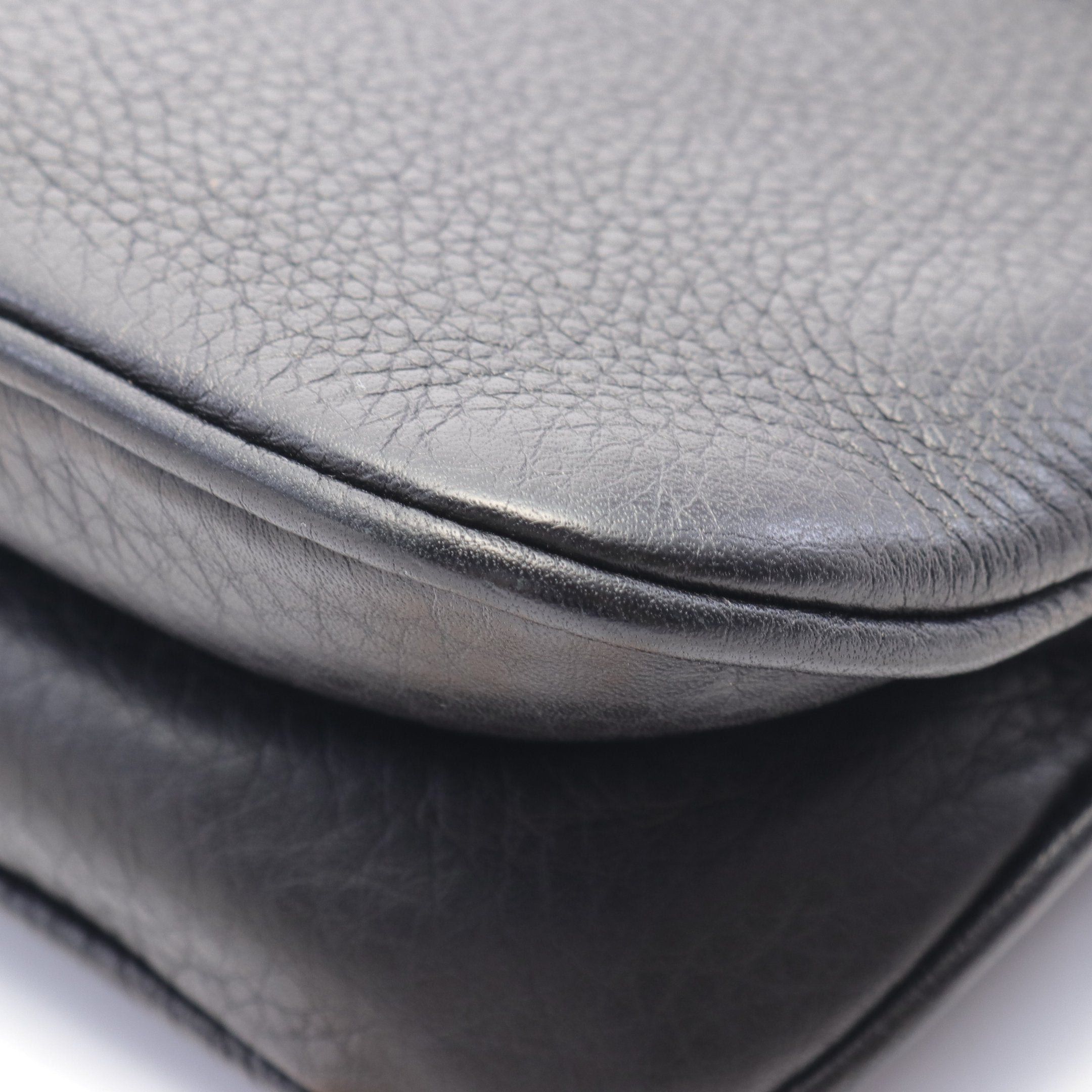 Gucci Gucci Double G Chain Shoulder Bag Leather Black Size ONE SIZE - 5 Thumbnail