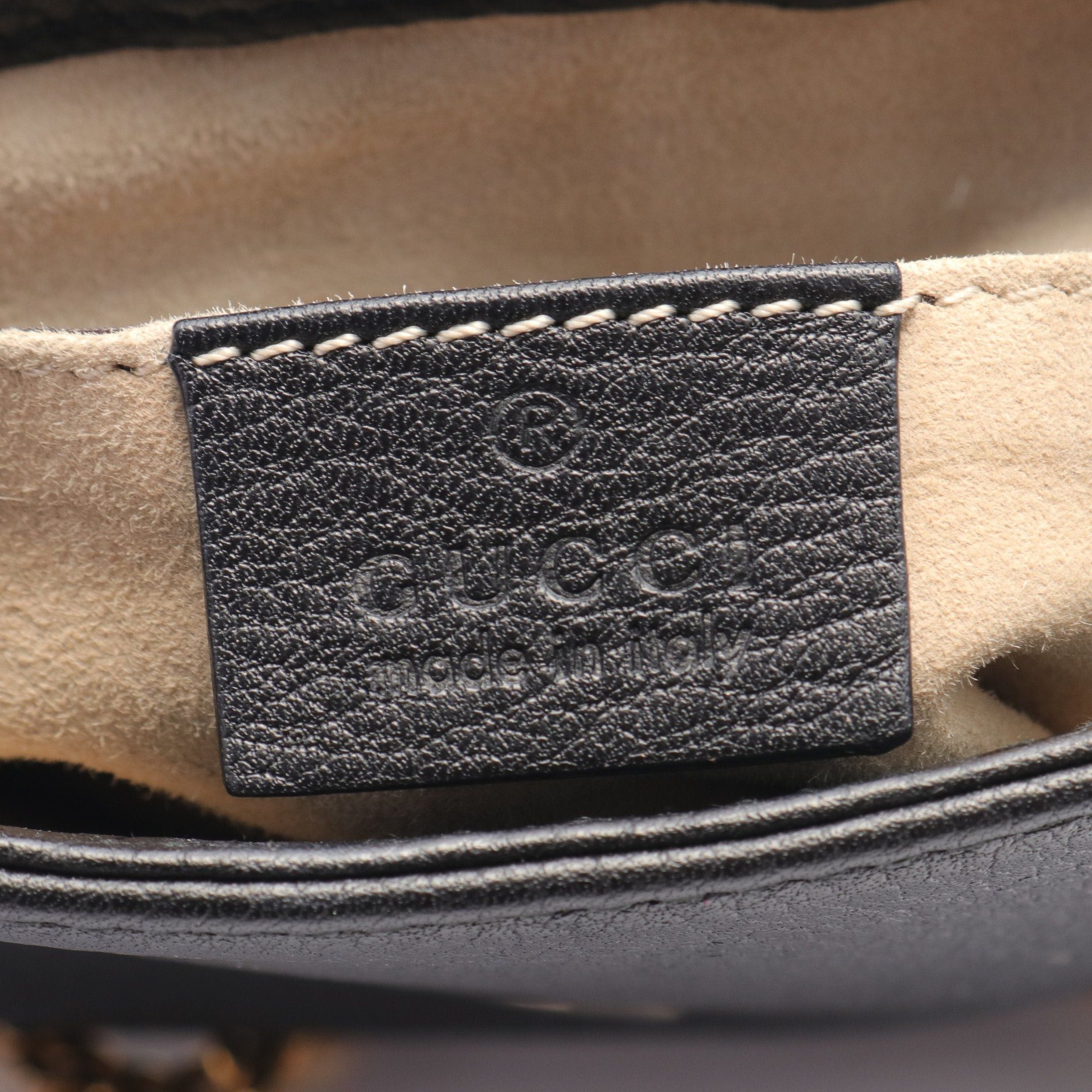 Gucci Gucci Double G Chain Shoulder Bag Leather Black Size ONE SIZE - 4 Thumbnail