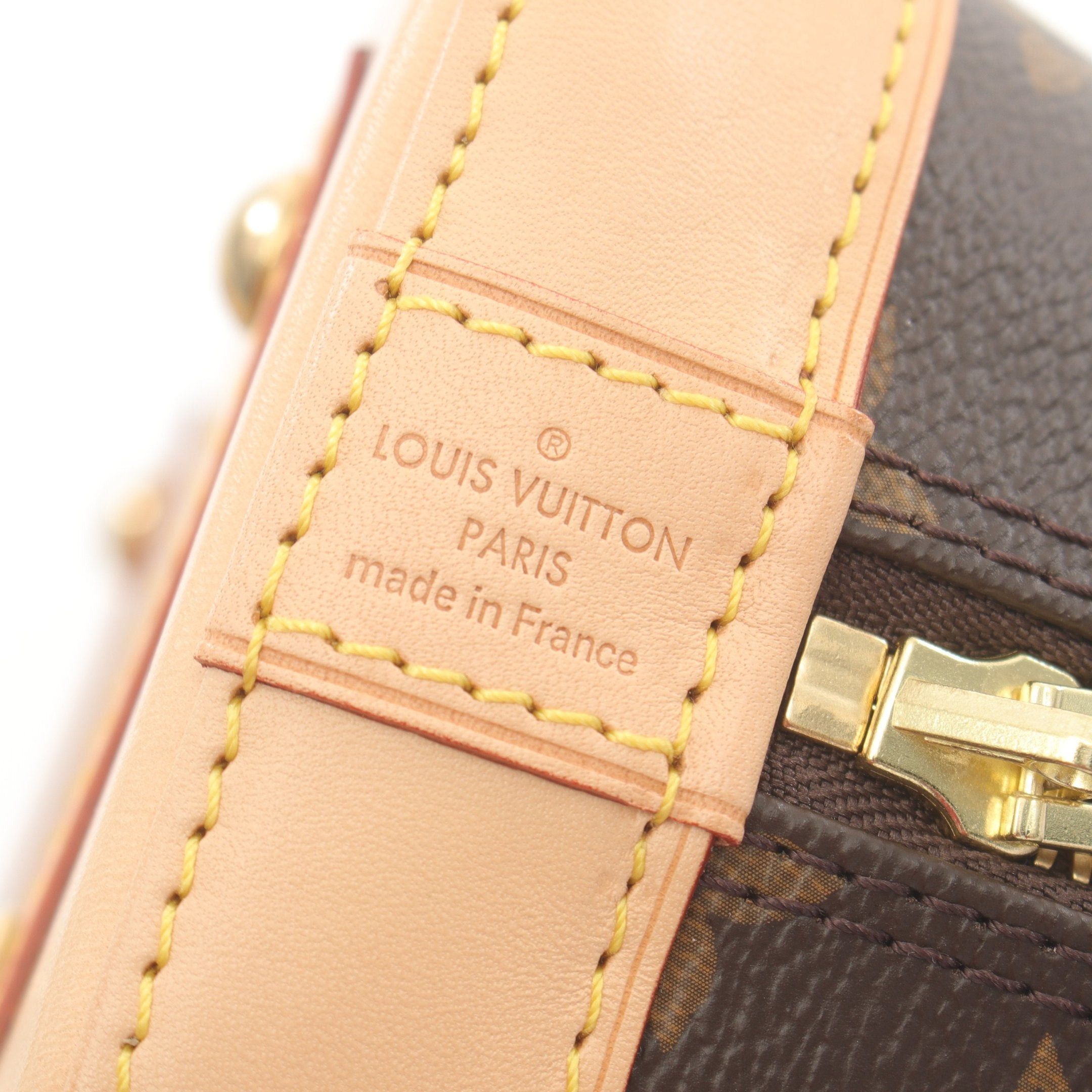 Louis Vuitton Louis Vuitton Alma Bb Monogram Handbag Leather Brown Size ONE SIZE - 4 Thumbnail