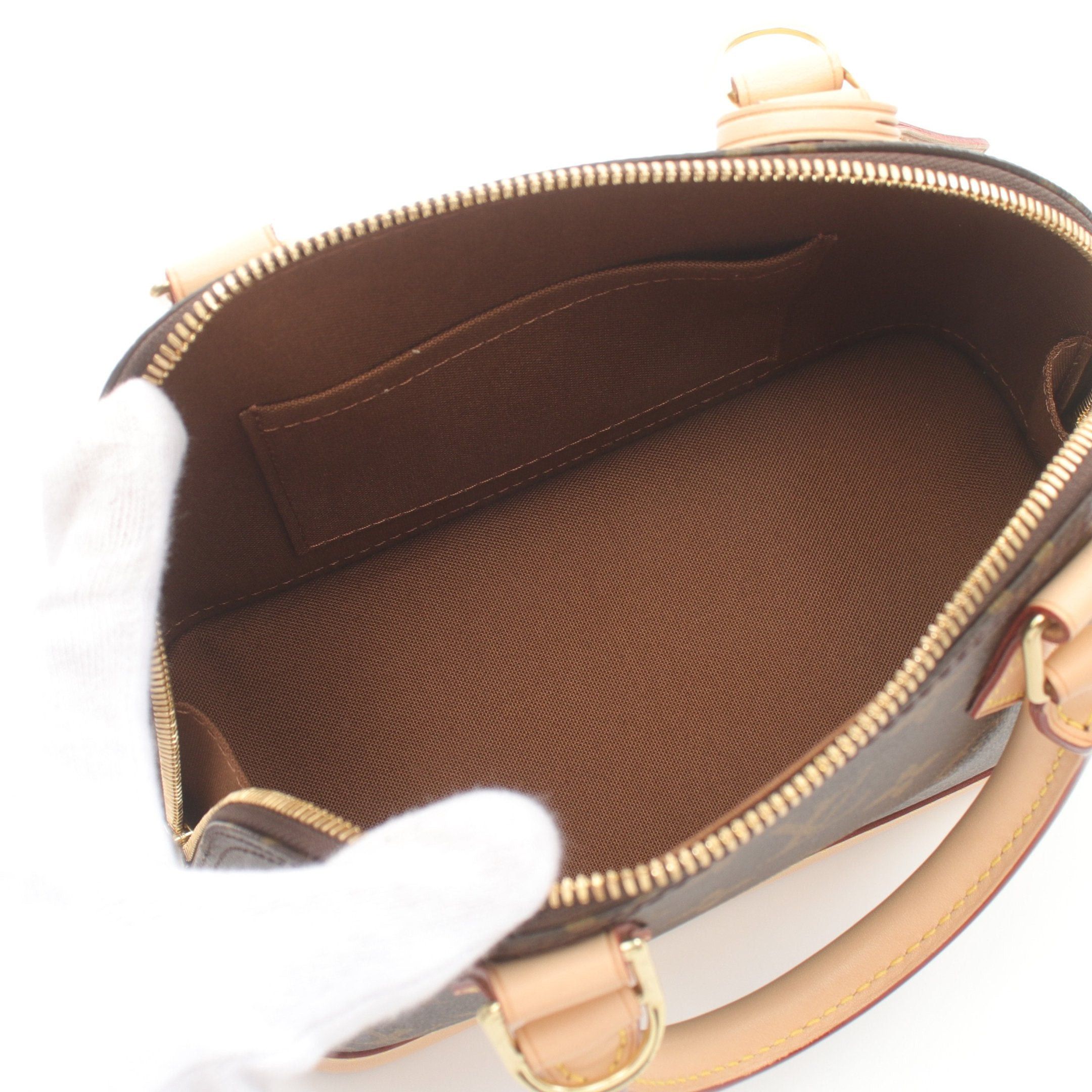 Louis Vuitton Louis Vuitton Alma Bb Monogram Handbag Leather Brown Size ONE SIZE - 3 Thumbnail