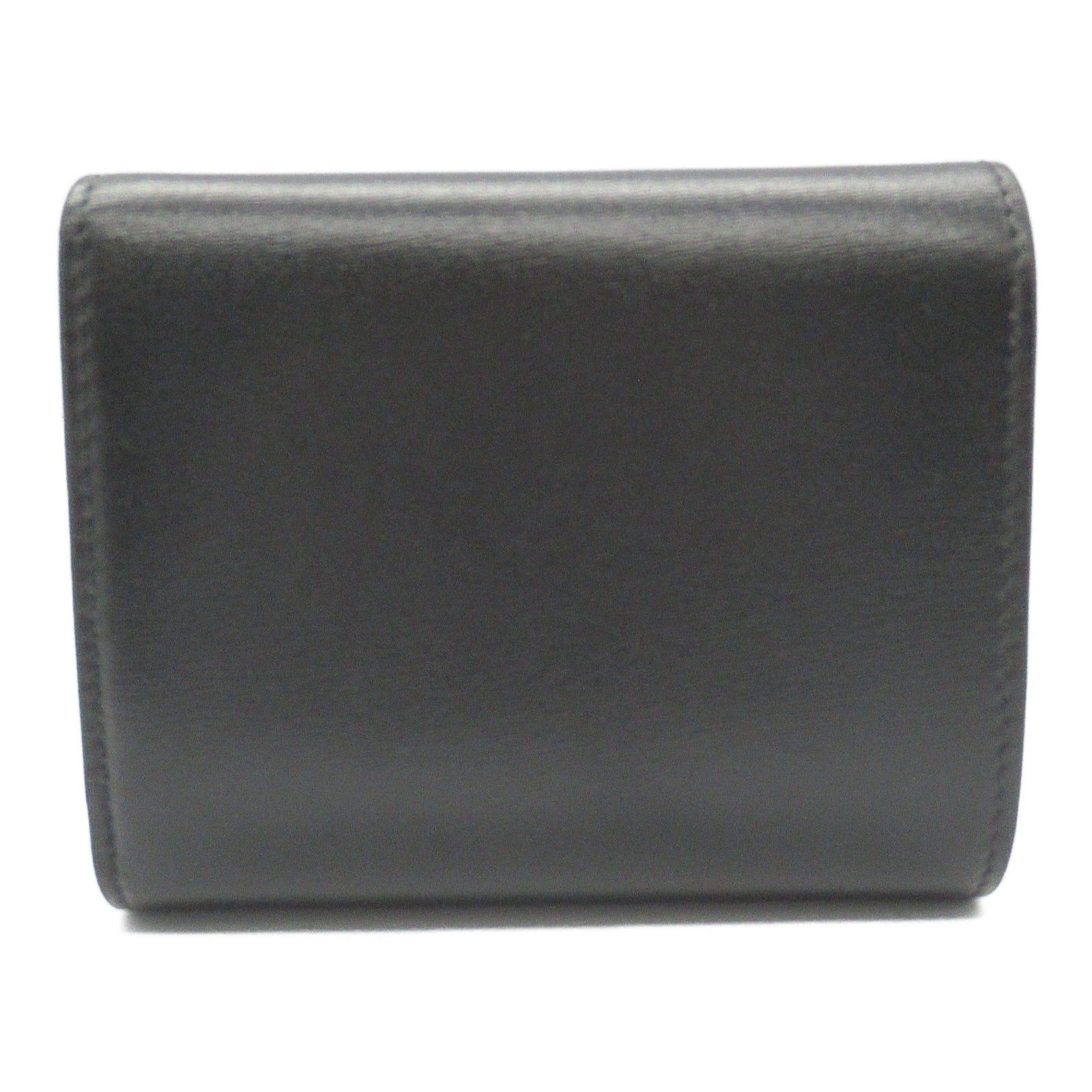 Celine Celine Triomphe Trifold Wallet Leather Black Size ONE SIZE - 2 Thumbnail