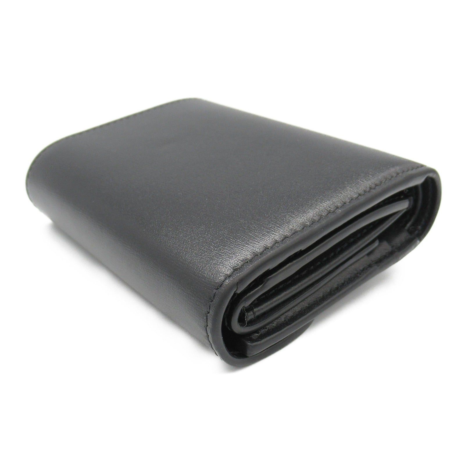 Celine Celine Triomphe Trifold Wallet Leather Black Size ONE SIZE - 4 Thumbnail