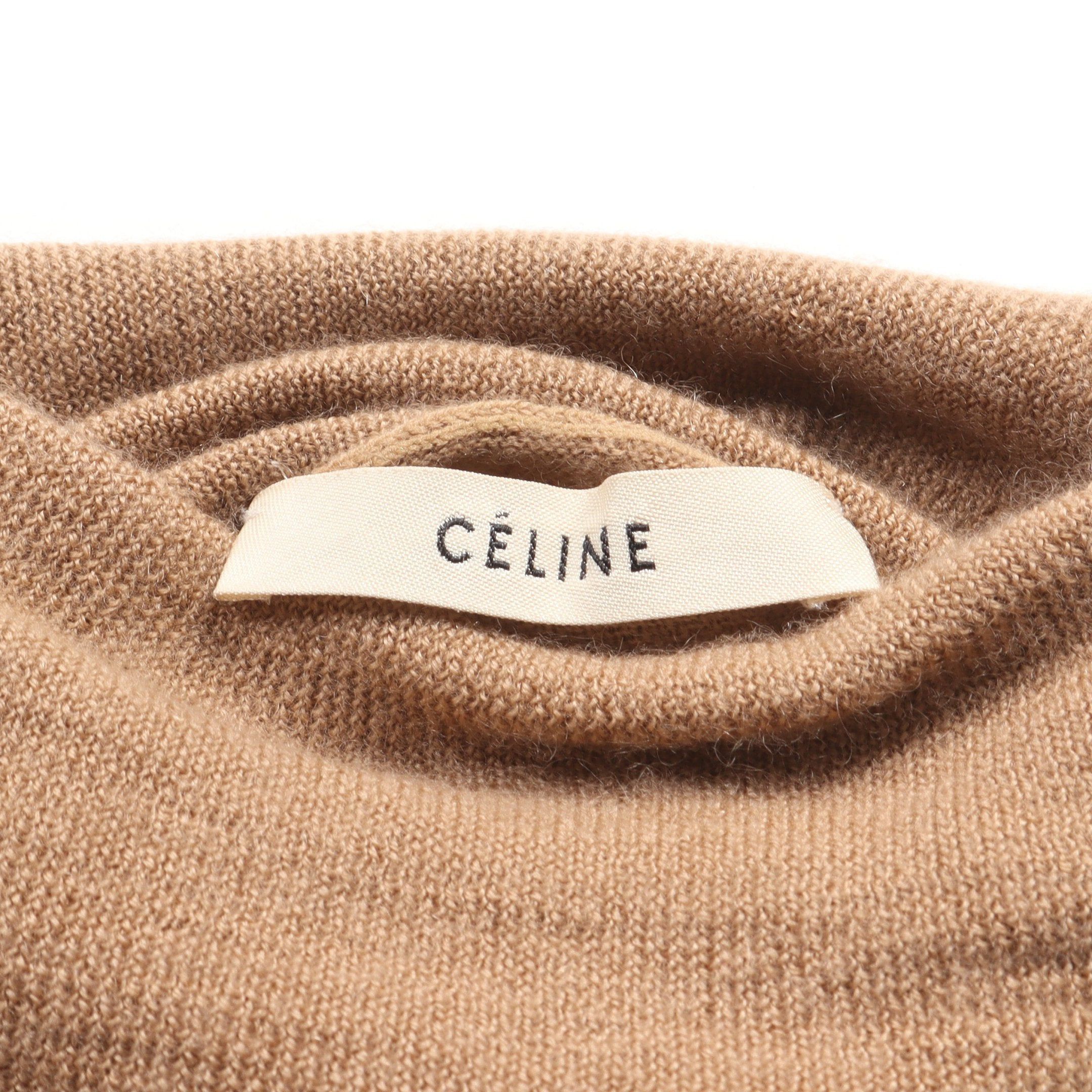 Celine Celine Knit Turtleneck Cashmere Beige Size ONE SIZE - 3 Thumbnail