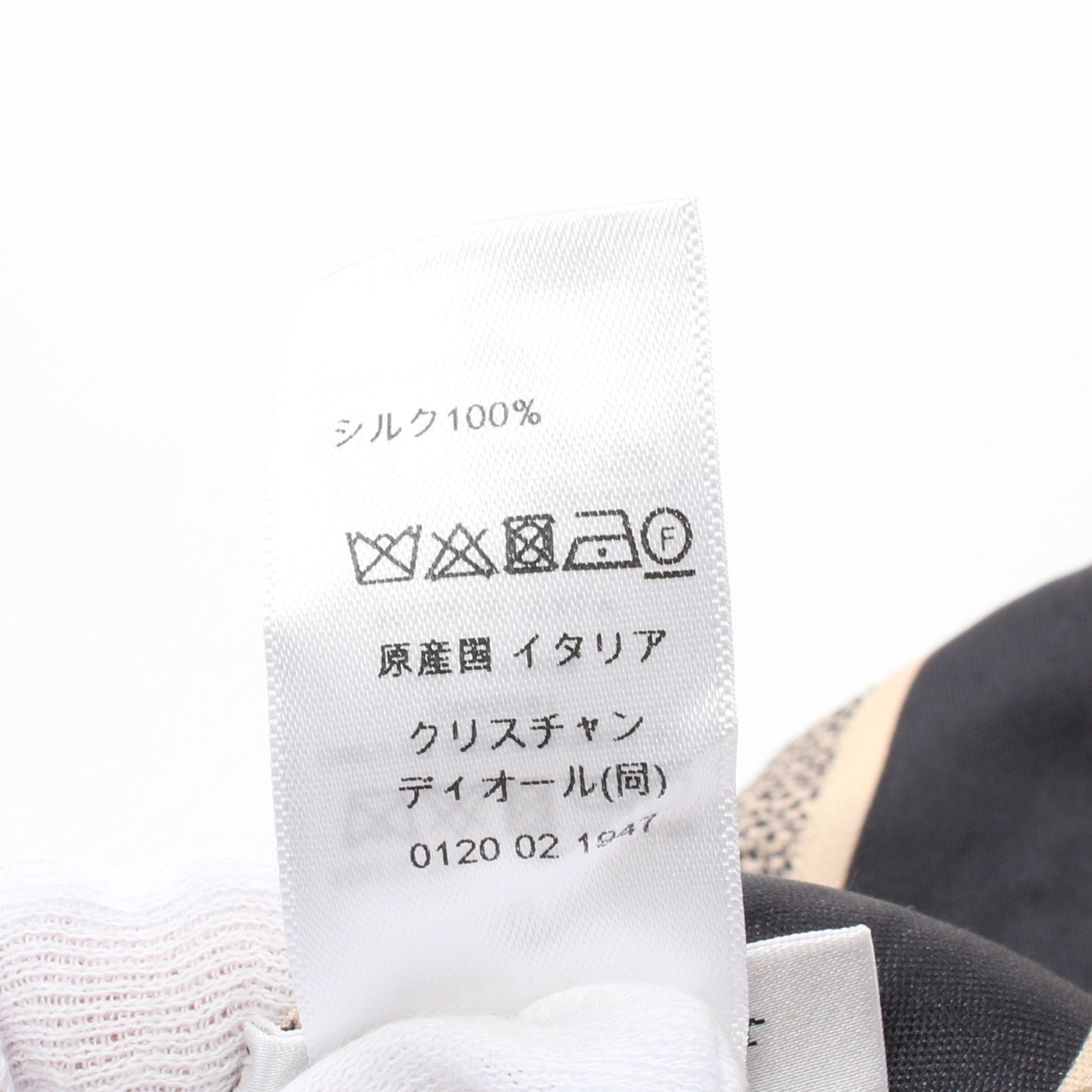 Dior Dior Plan De Paris Mitzah Scarf Silk Beige Black Size ONE SIZE - 3 Thumbnail