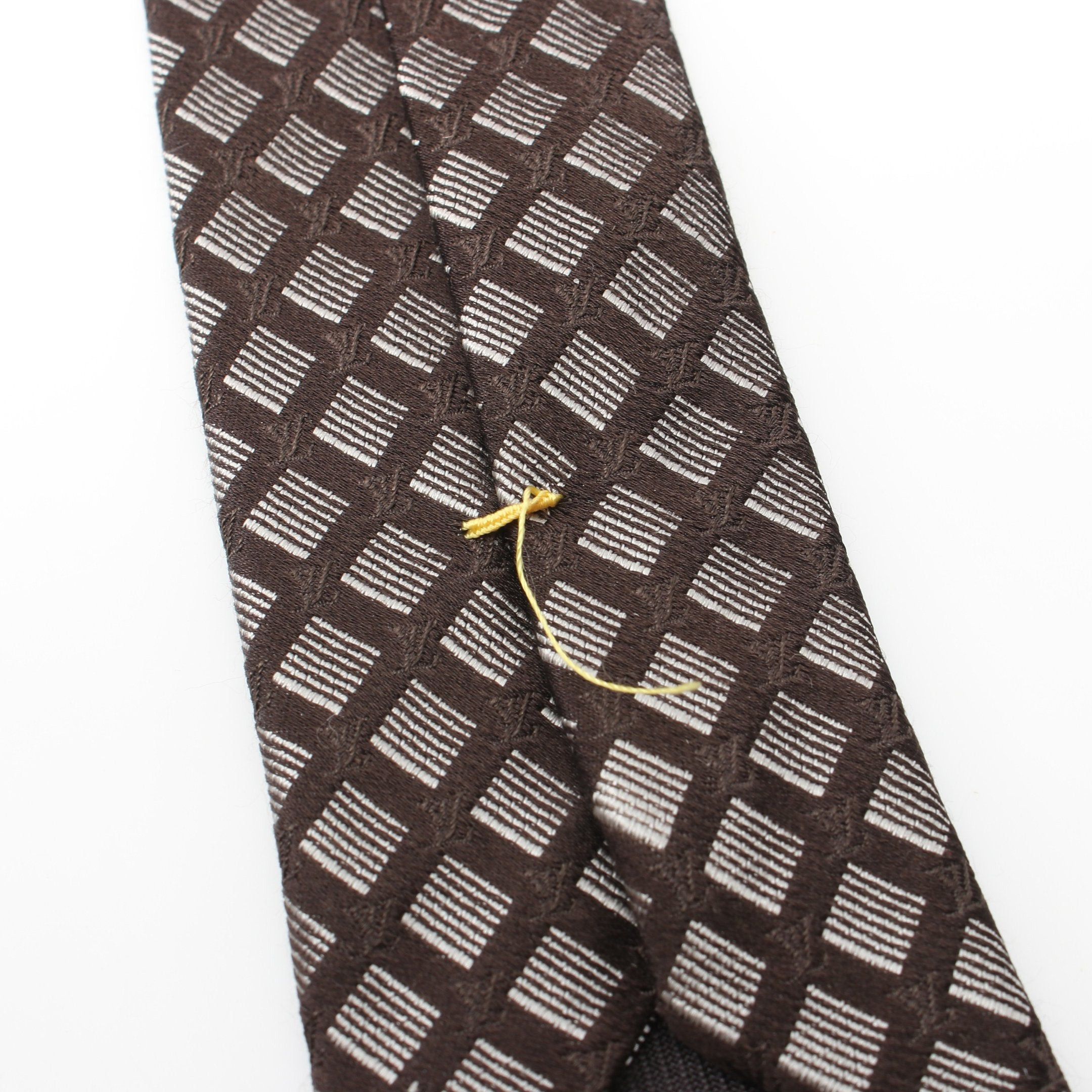 Louis Vuitton Louis Vuitton Tie Silk Brown Size ONE SIZE - 7 Thumbnail