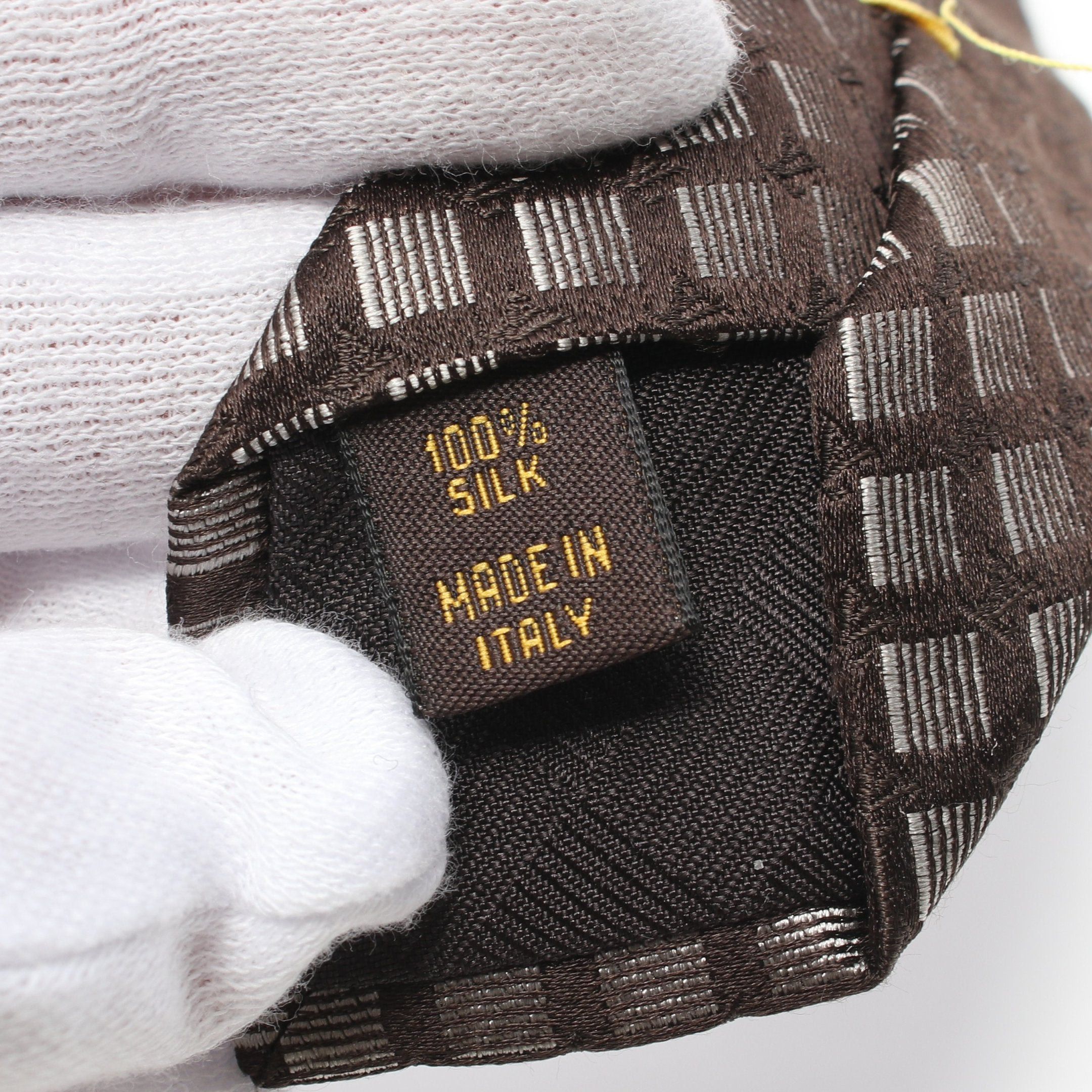 Louis Vuitton Louis Vuitton Tie Silk Brown Size ONE SIZE - 5 Thumbnail