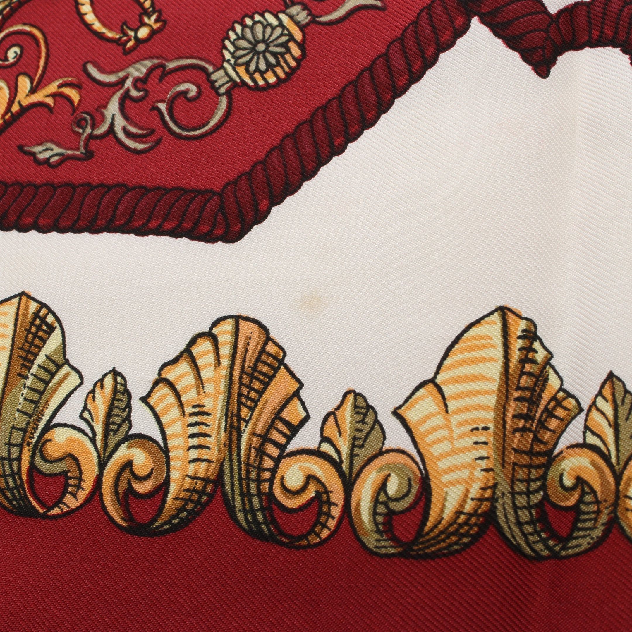 Hermes Hermes Carres 90 Lvdovicvs Magnvs Scarf Silk Bordeaux Multicolor Size ONE SIZE - 7 Thumbnail
