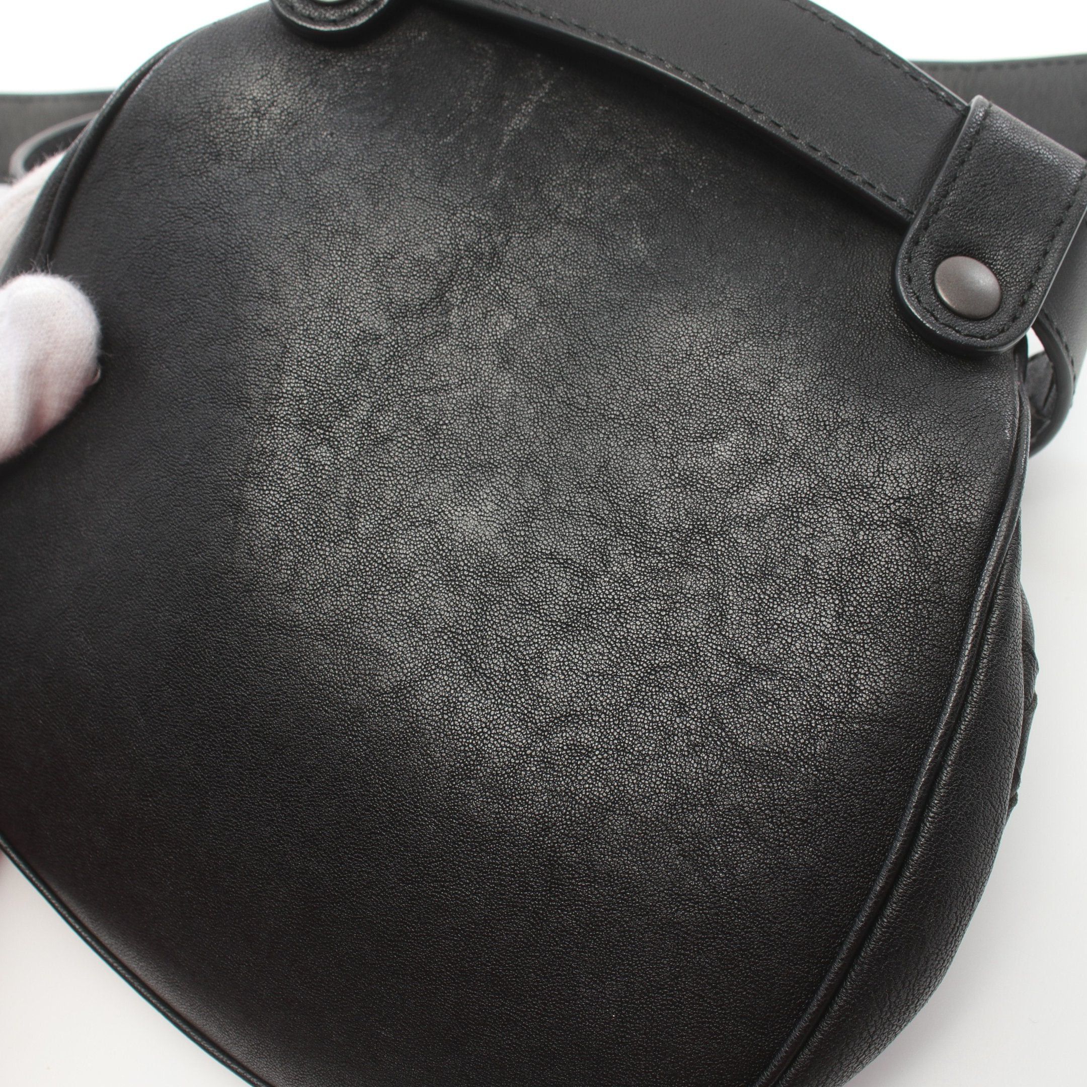 Bottega Veneta Bottega Veneta Intrecciato Waist Bag Leather Black Size ONE SIZE - 6 Thumbnail