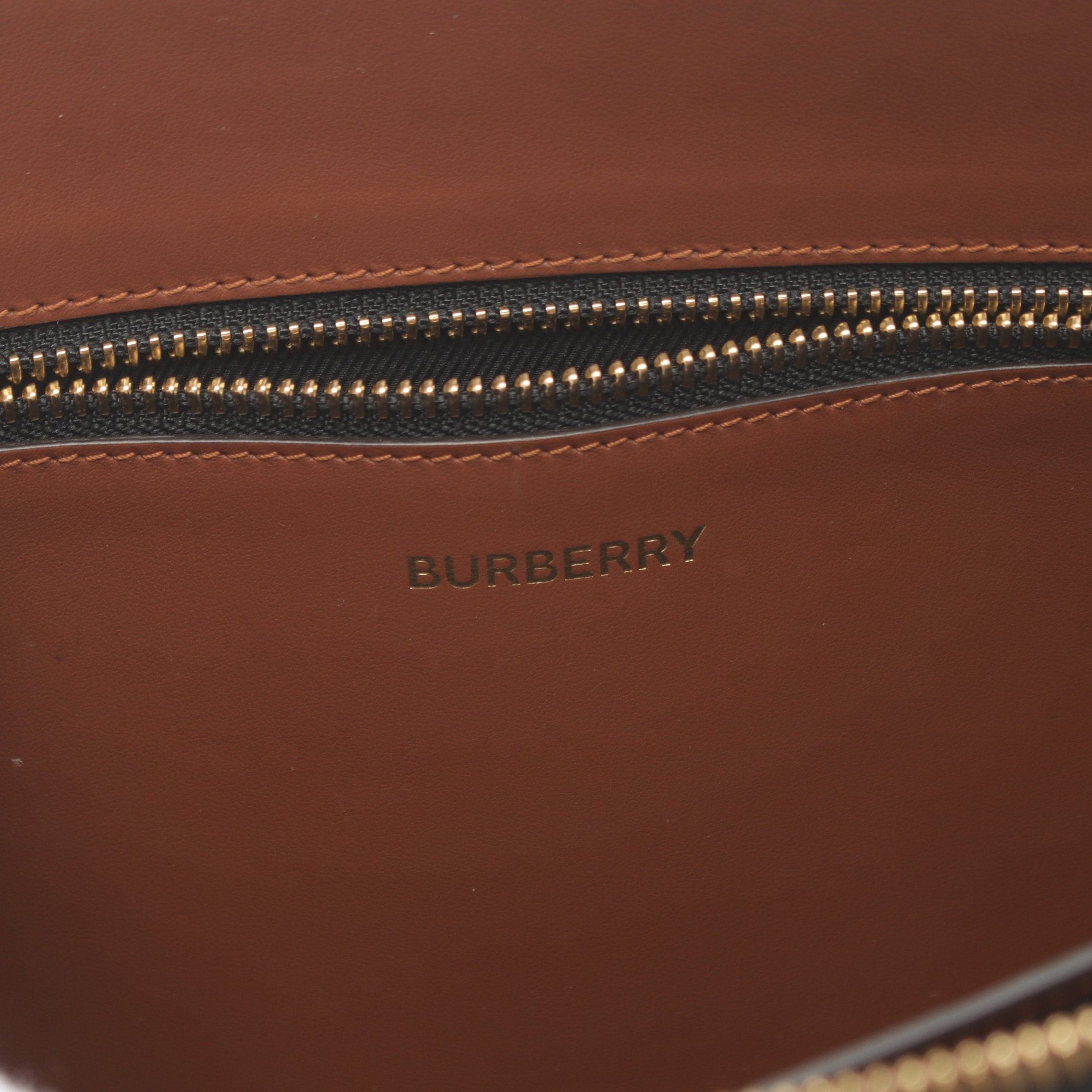Burberry Burberry Tb Monogram Clutch Bag Leather Beige Multicolor Size ONE SIZE - 4 Thumbnail
