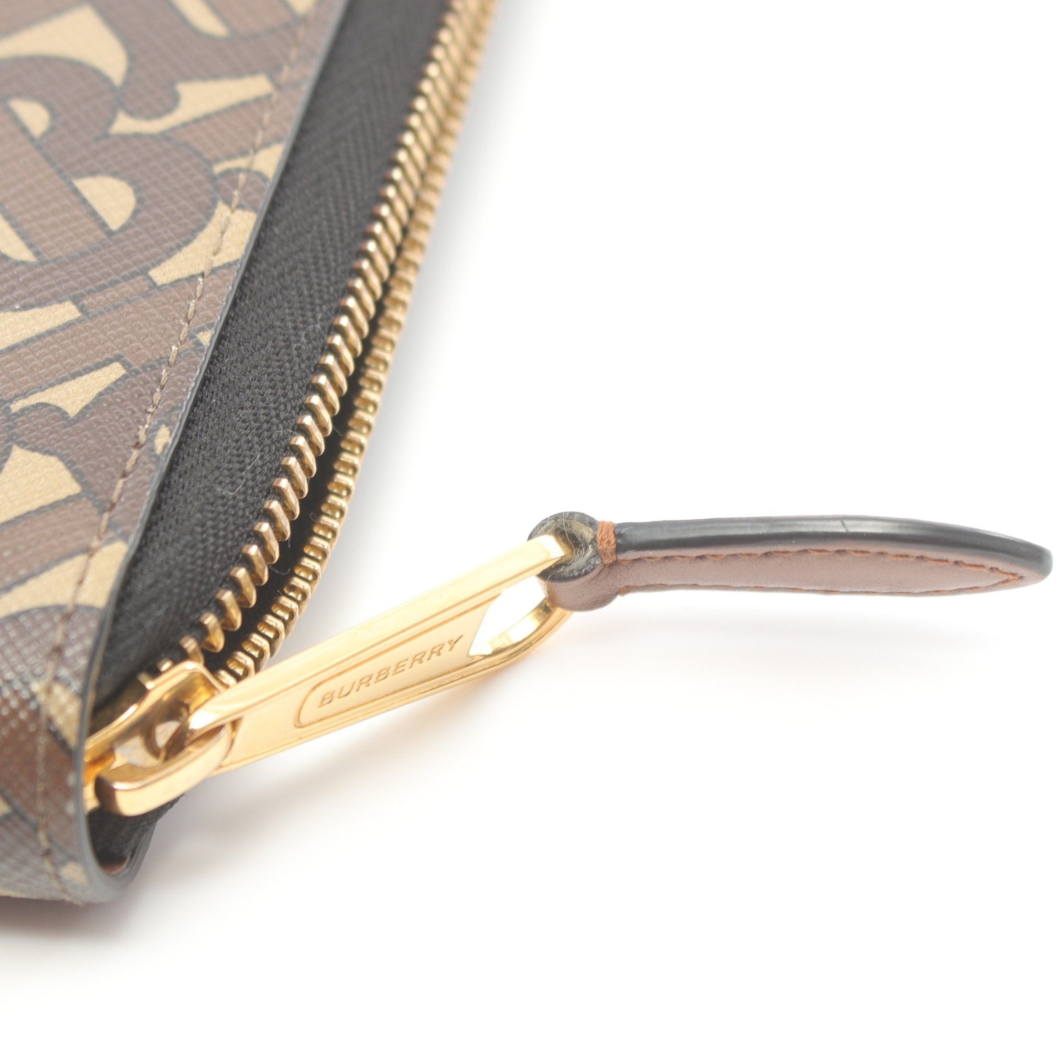 Burberry Burberry Tb Monogram Clutch Bag Leather Beige Multicolor Size ONE SIZE - 5 Thumbnail