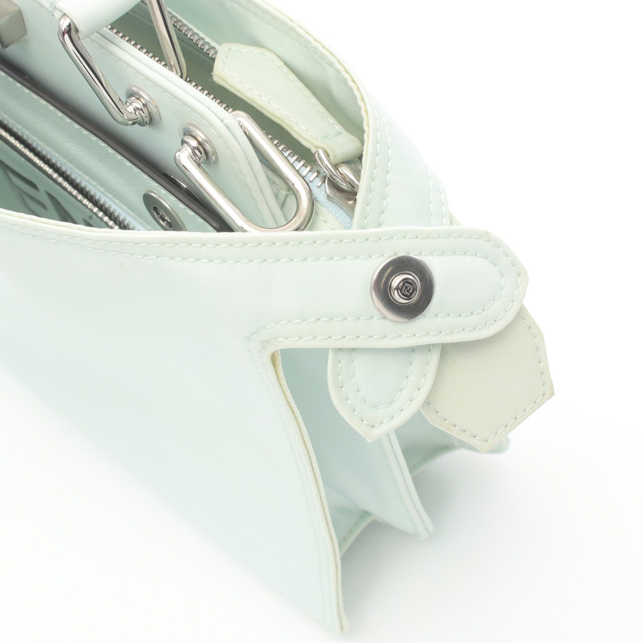 Fendi Fendi Peekaboo Isee U Small Handbag Nylon Light Green Size ONE SIZE - 5 Thumbnail