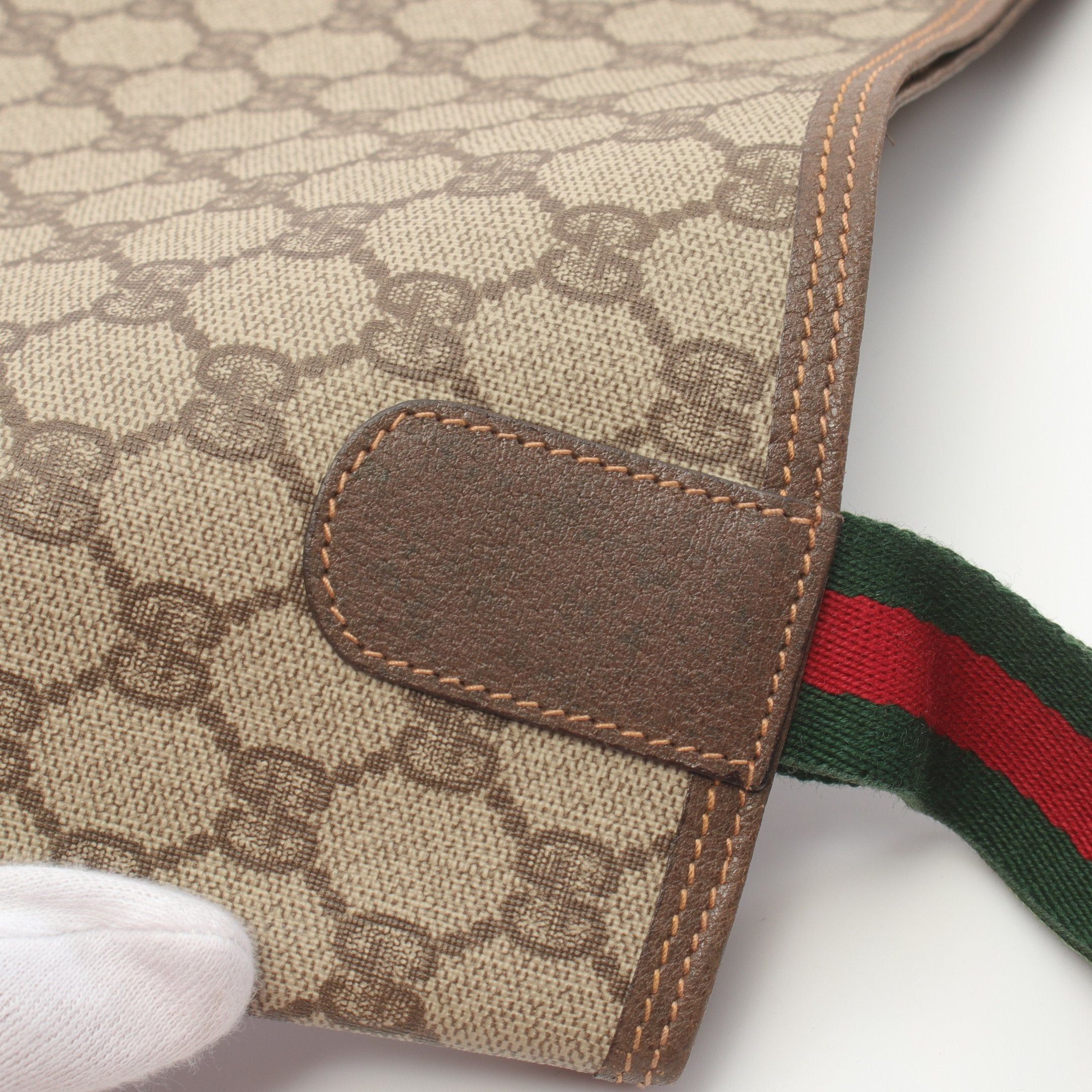 Gucci Gucci Old Gucci Sherry Line Shoulder Bag Tote Leather Beige Multicolor Size ONE SIZE - 8 Thumbnail