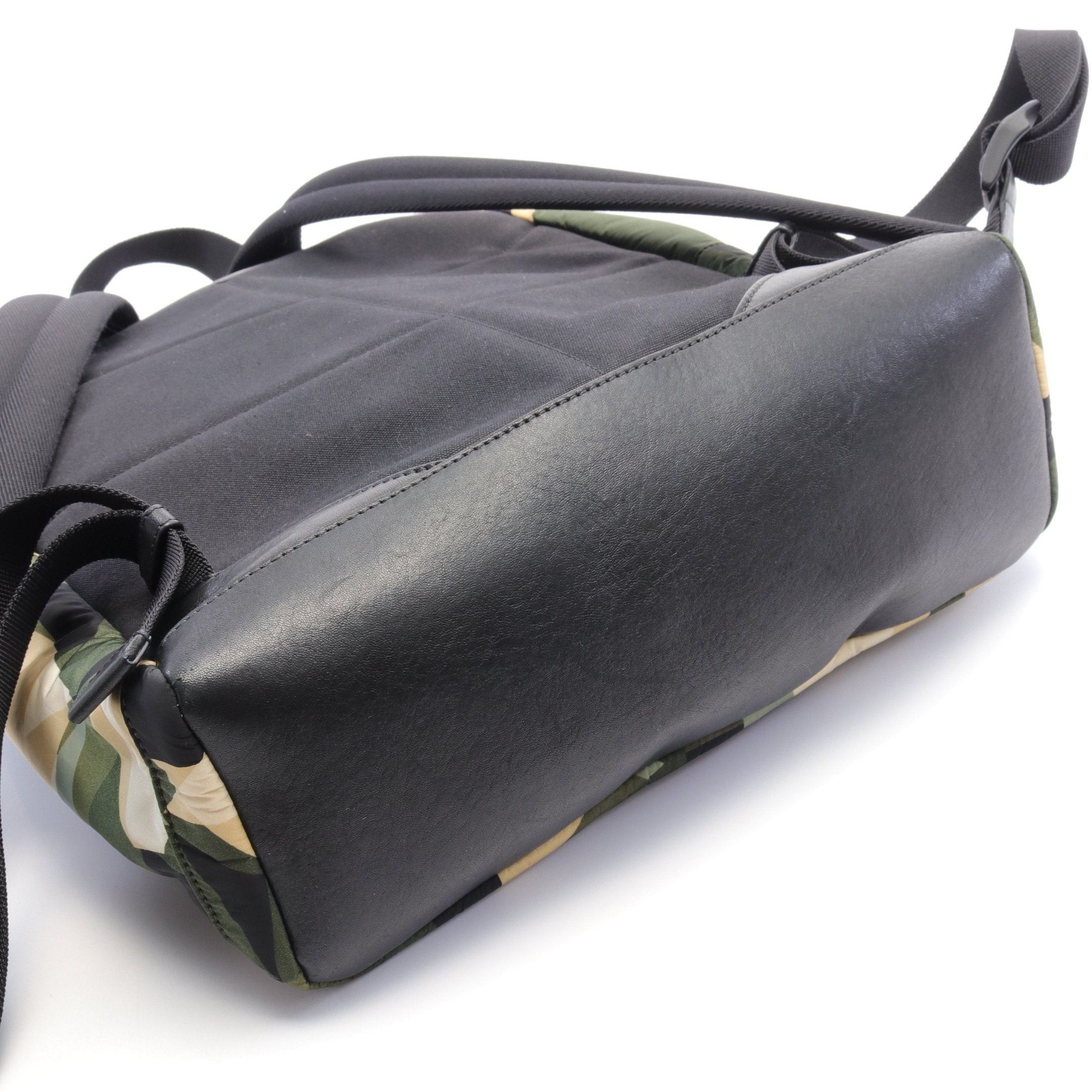 Jimmy Choo Jimmy Choo Backpack Rucksack Nylon Leather Khaki Green Black Multicolor Size ONE SIZE - 5 Thumbnail
