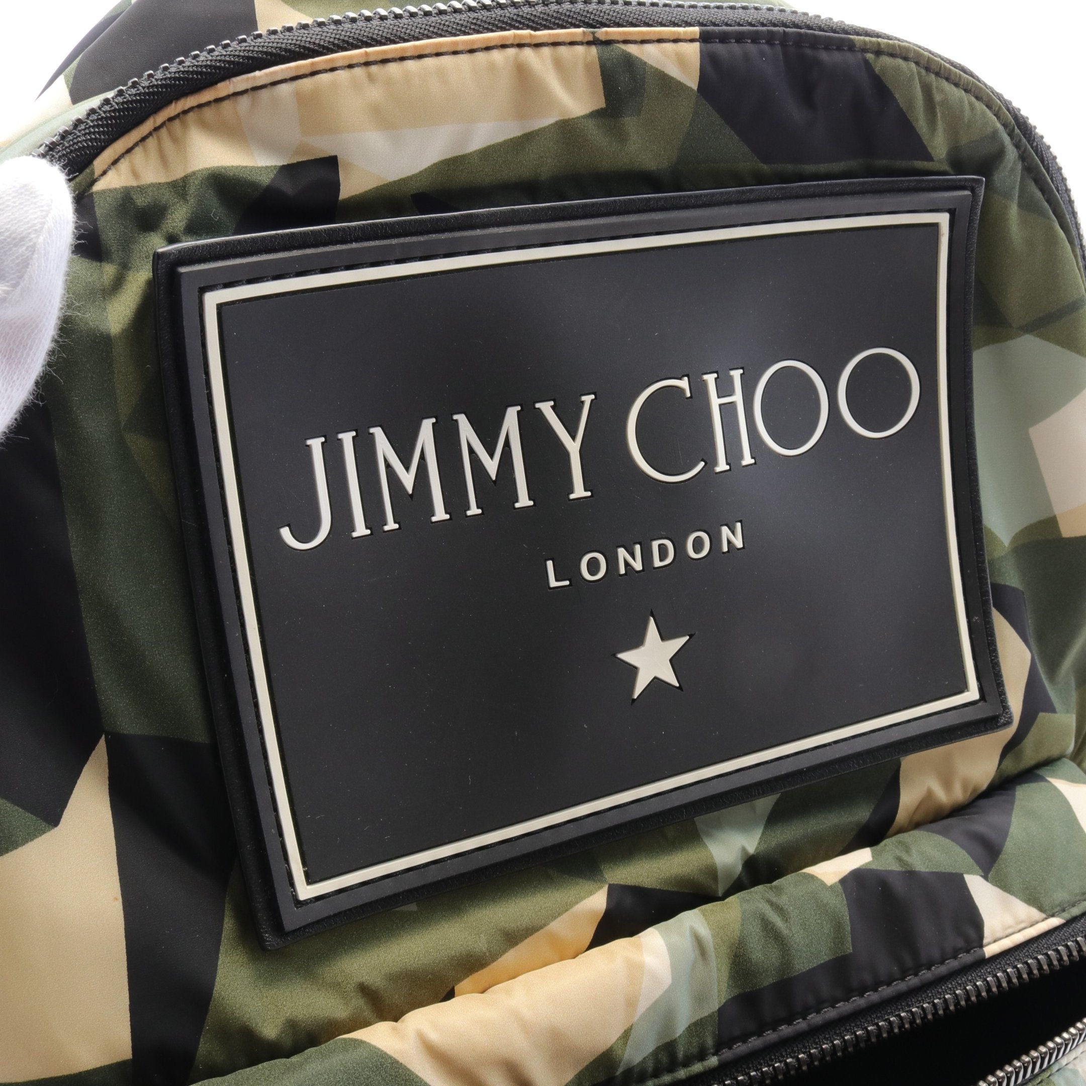 Jimmy Choo Jimmy Choo Backpack Rucksack Nylon Leather Khaki Green Black Multicolor Size ONE SIZE - 4 Thumbnail