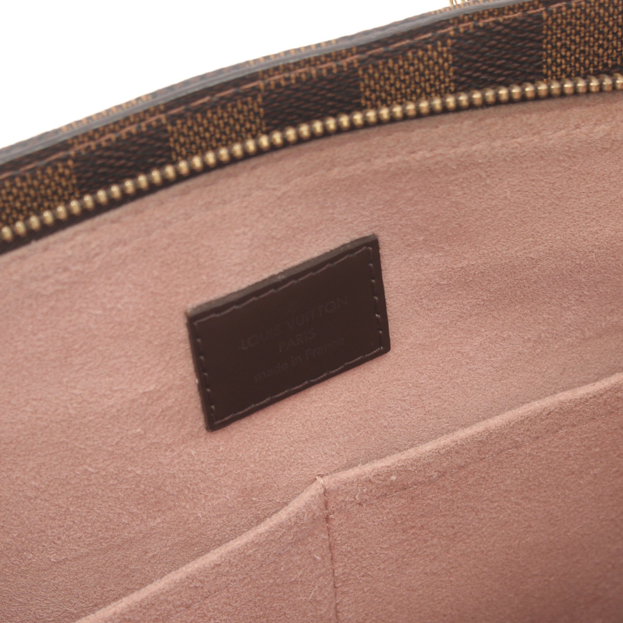 Louis Vuitton Louis Vuitton Normandy Damier Ebene Magnolia Handbag Leather Brown Pink Size ONE SIZE - 4 Thumbnail