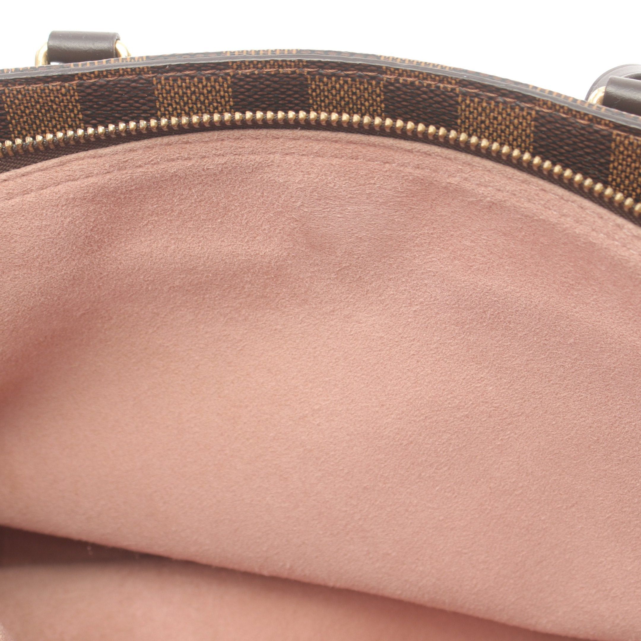 Louis Vuitton Louis Vuitton Normandy Damier Ebene Magnolia Handbag Leather Brown Pink Size ONE SIZE - 6 Thumbnail