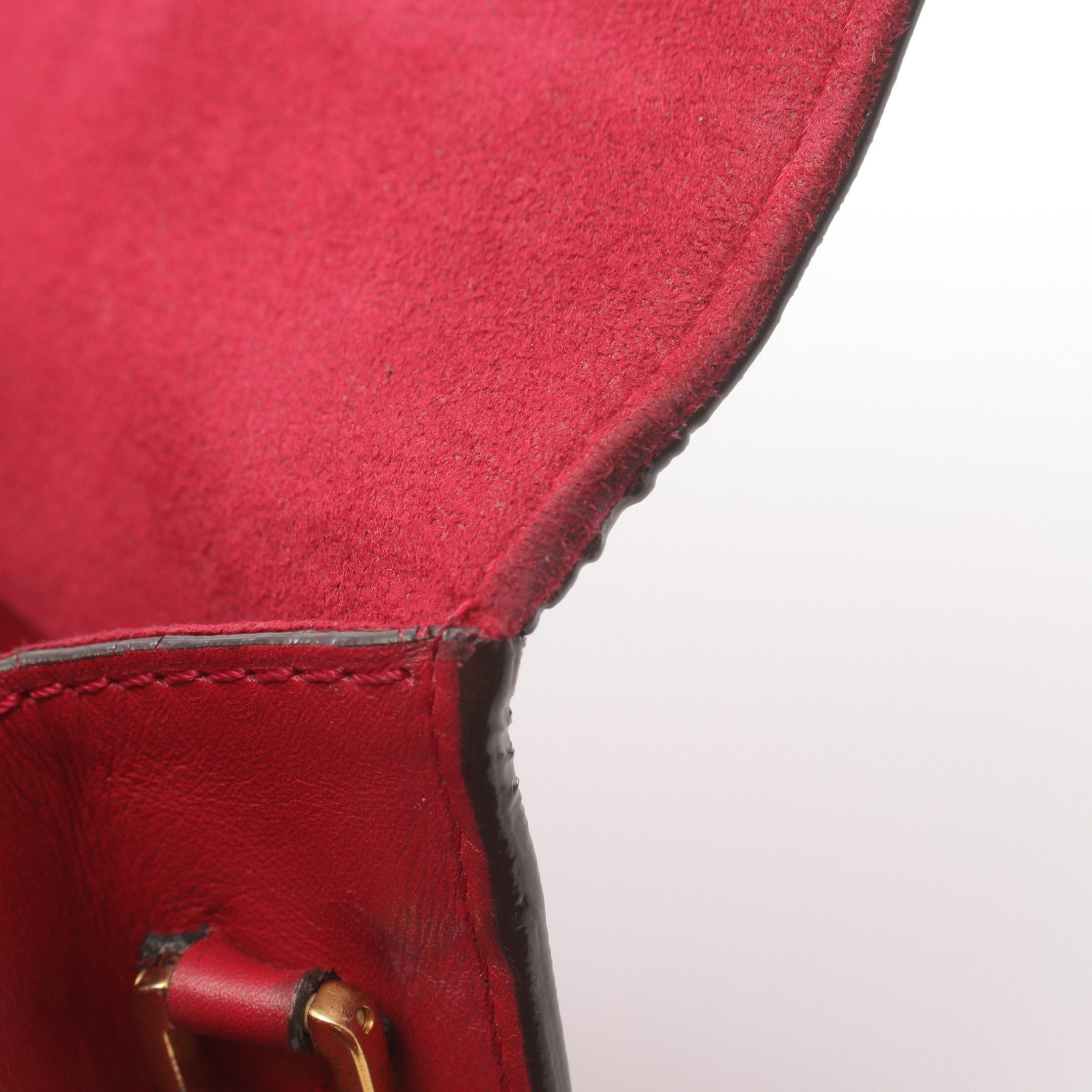 Louis Vuitton Louis Vuitton Pochette Louise Mm Chain Wallet Leather Red Size ONE SIZE - 6 Thumbnail