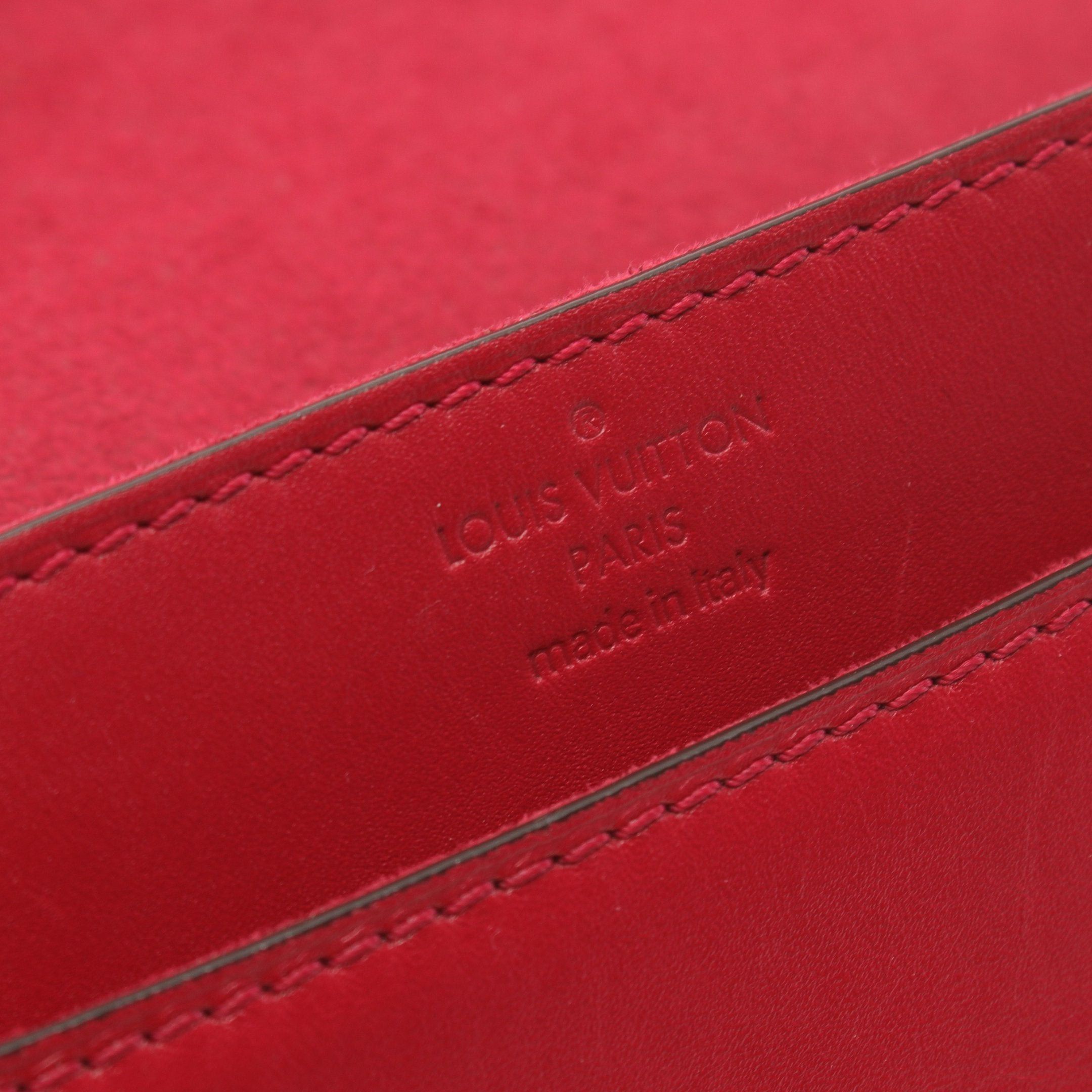 Louis Vuitton Louis Vuitton Pochette Louise Mm Chain Wallet Leather Red Size ONE SIZE - 4 Thumbnail