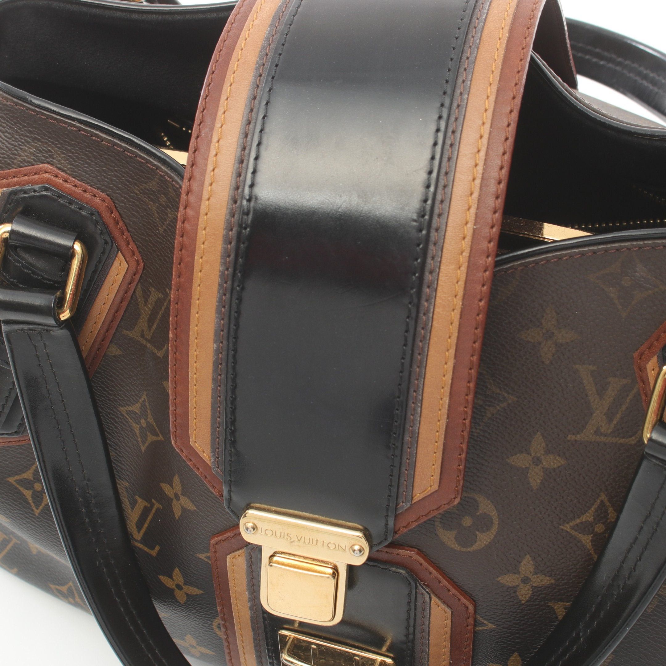 Louis Vuitton Louis Vuitton Greet Monogram Mirage Handbag Leather Brown Black Size ONE SIZE - 10 Thumbnail