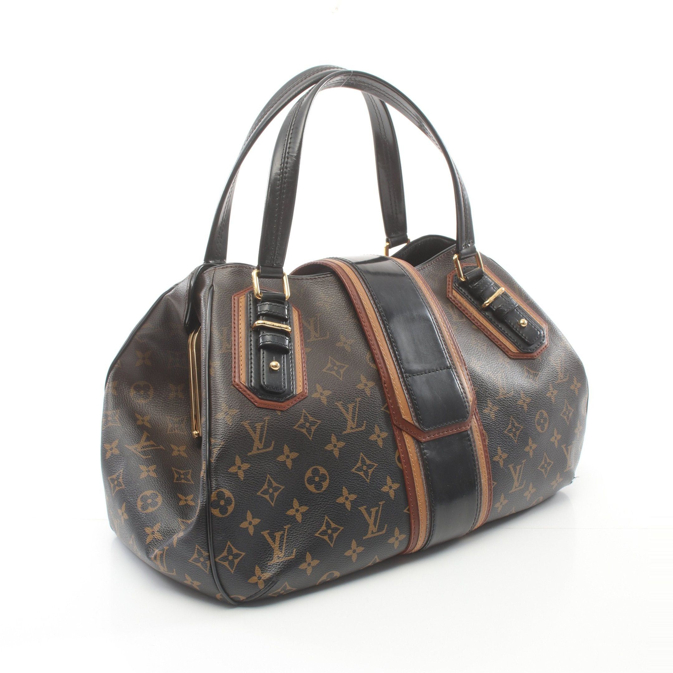 Louis Vuitton Louis Vuitton Greet Monogram Mirage Handbag Leather Brown Black Size ONE SIZE - 2 Thumbnail