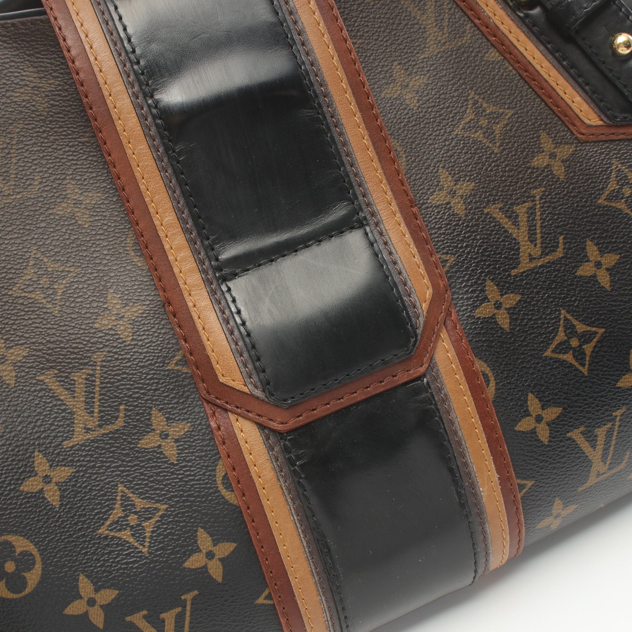 Louis Vuitton Louis Vuitton Greet Monogram Mirage Handbag Leather Brown Black Size ONE SIZE - 9 Thumbnail
