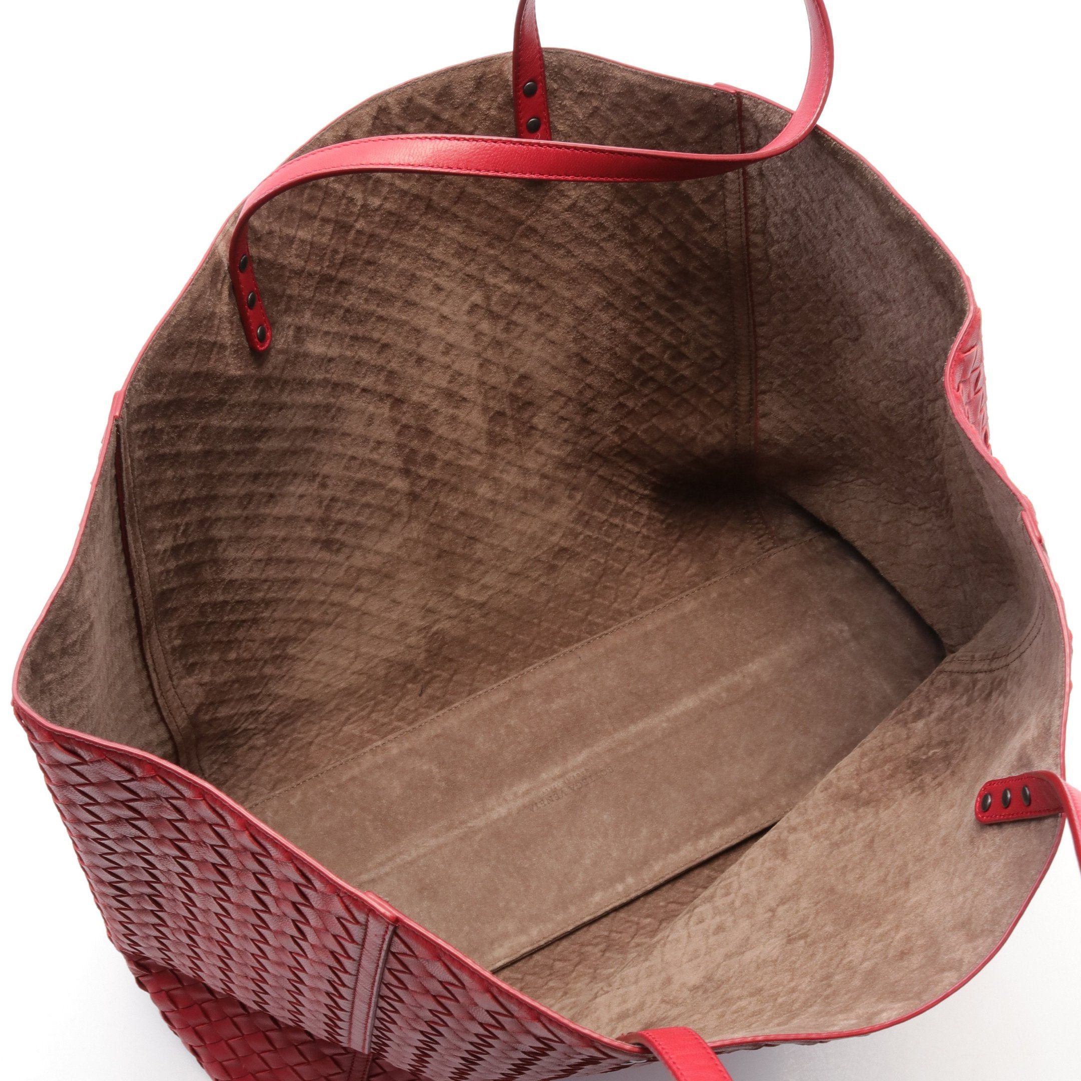 Bottega Veneta Bottega Veneta Intrecciato Handbag Tote Bag Leather Red Size ONE SIZE - 3 Thumbnail