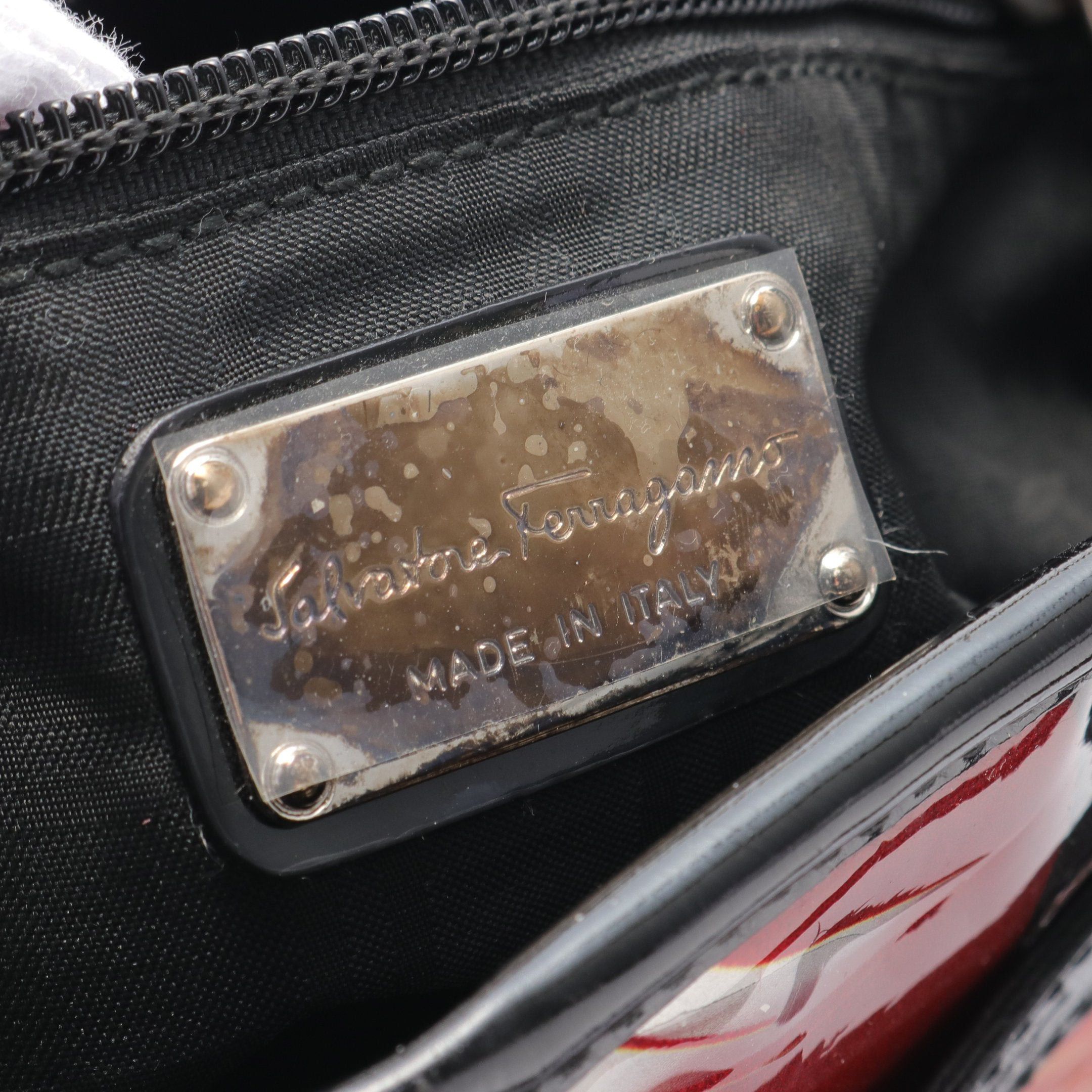 Salvatore Ferragamo Salvatore Ferragamo Handbag Patent Leather Black Multicolor Size ONE SIZE - 4 Thumbnail