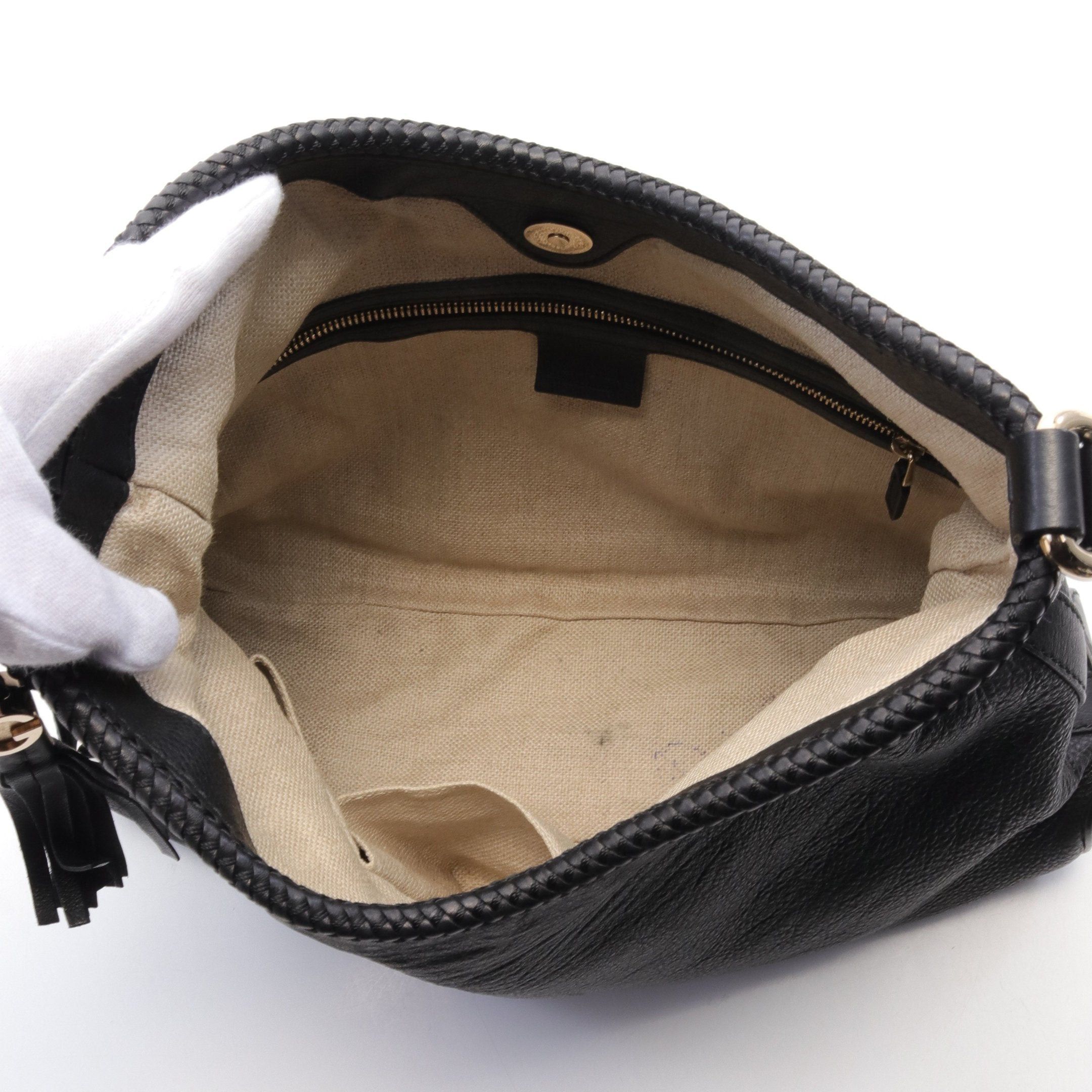 Gucci Gucci Marrakech Shoulder Bag Leather Black Size ONE SIZE - 3 Thumbnail