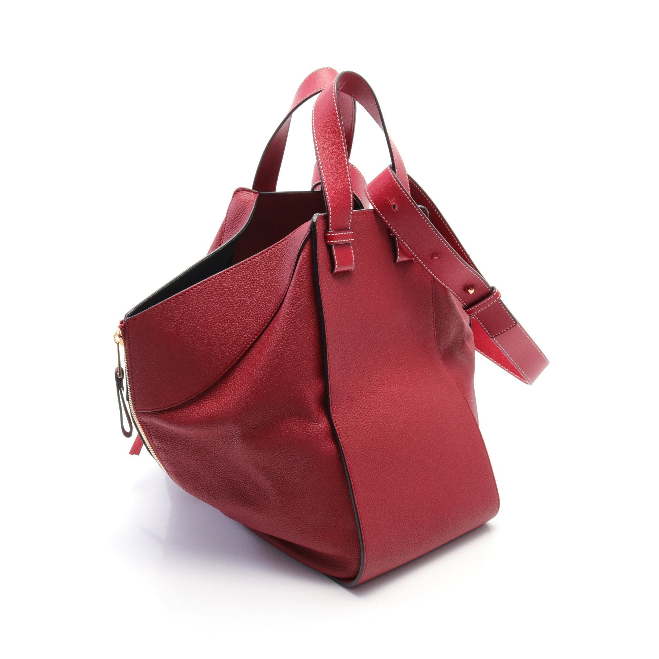 Loewe Loewe Hammock Medium Handbag Leather Red Size ONE SIZE - 2 Thumbnail