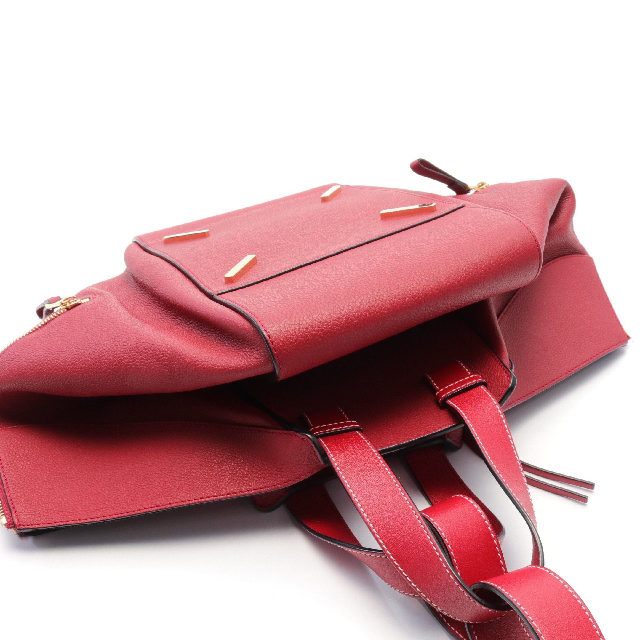Loewe Loewe Hammock Medium Handbag Leather Red Size ONE SIZE - 6 Thumbnail