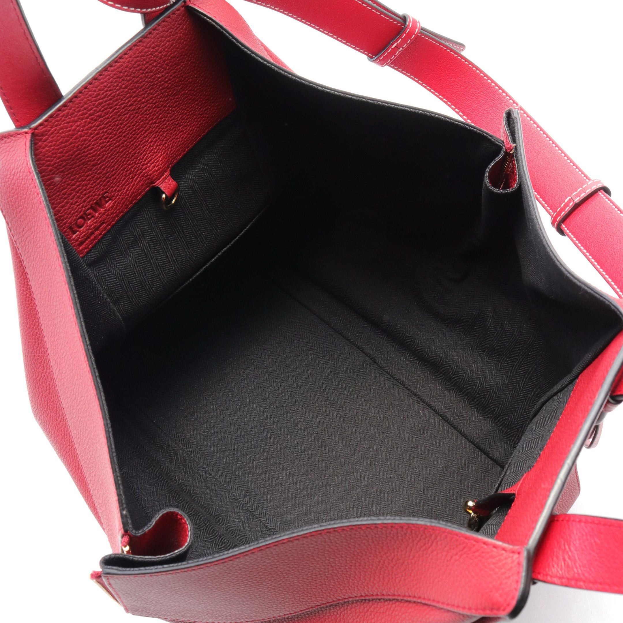 Loewe Loewe Hammock Medium Handbag Leather Red Size ONE SIZE - 3 Thumbnail