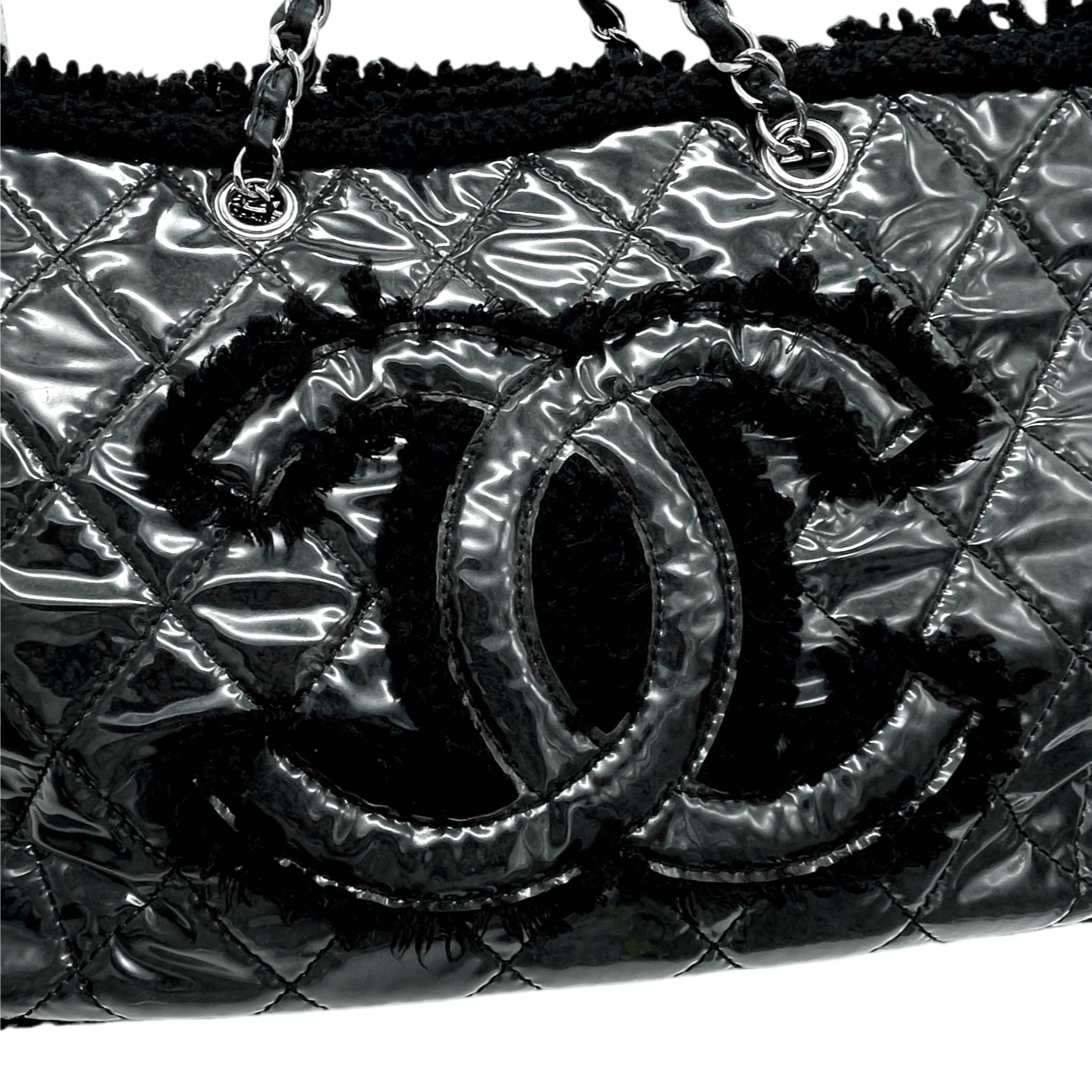 Chanel Chanel Matelasse Jumbo Coco Mark Fleece Chain Shoulder Tote Bag Size ONE SIZE - 5 Thumbnail