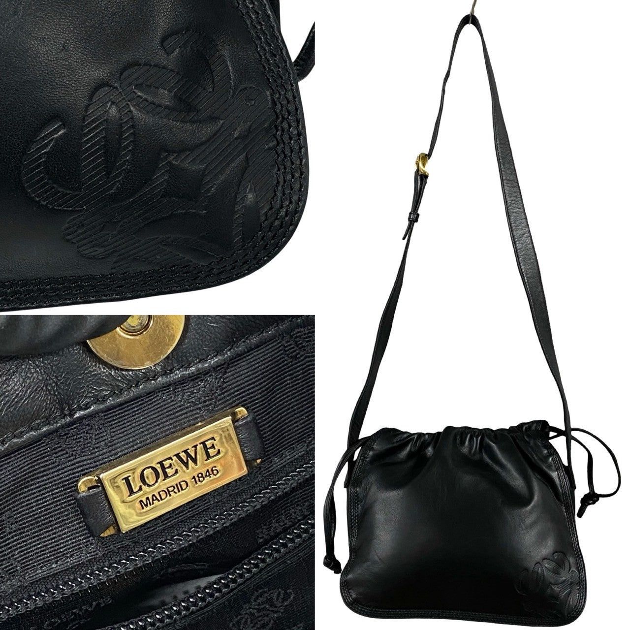 Loewe Loewe Shoulder Bag Black Leather Size ONE SIZE - 3 Thumbnail