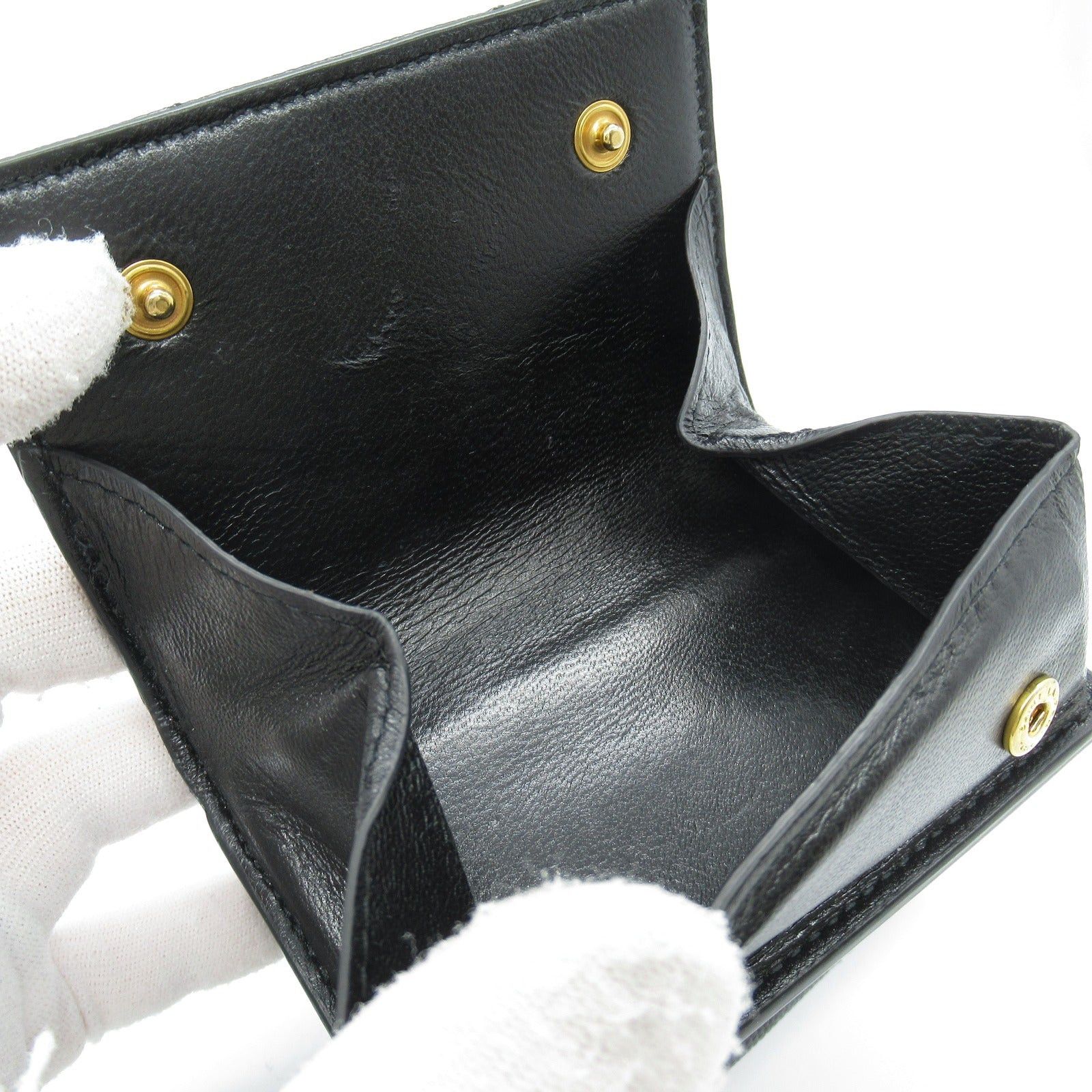 Yves Saint Laurent Yves Saint Laurent Origami Tiny Wallet Trifold Leather Black Size ONE SIZE - 7 Thumbnail
