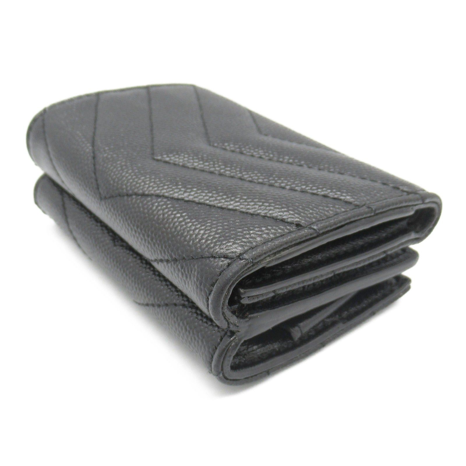 Yves Saint Laurent Yves Saint Laurent Origami Tiny Wallet Trifold Leather Black Size ONE SIZE - 4 Thumbnail