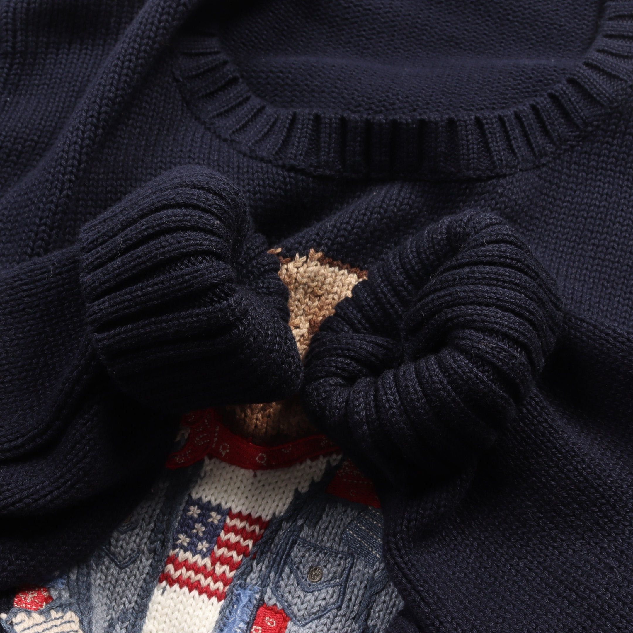 Ralph Lauren Ralph Lauren Polo Bear Sweater Knit Cotton Navy Size ONE SIZE - 5 Thumbnail