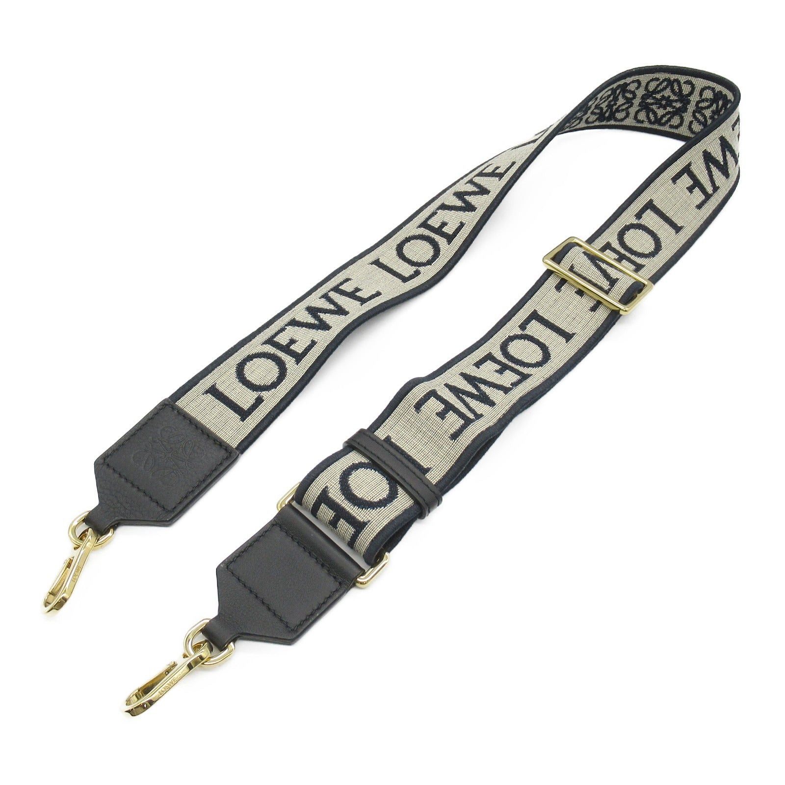 Loewe Loewe Anagram Shoulder Strap Leather Jacquard Navy Size ONE SIZE - 3 Thumbnail