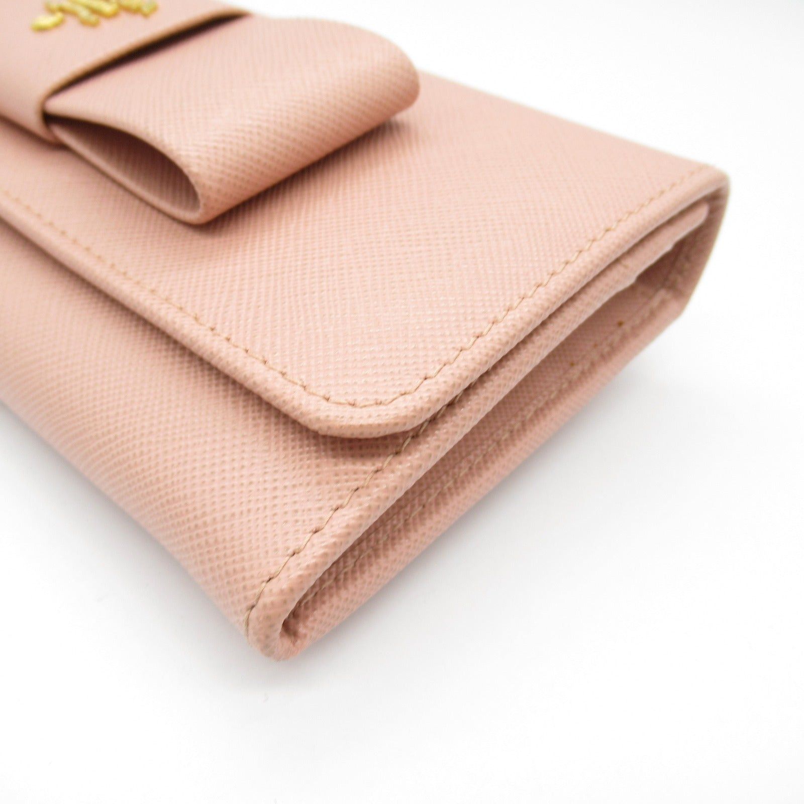 Prada Prada Bi-Fold Long Wallet Zip Saffiano Leather Pink Size ONE SIZE - 7 Thumbnail