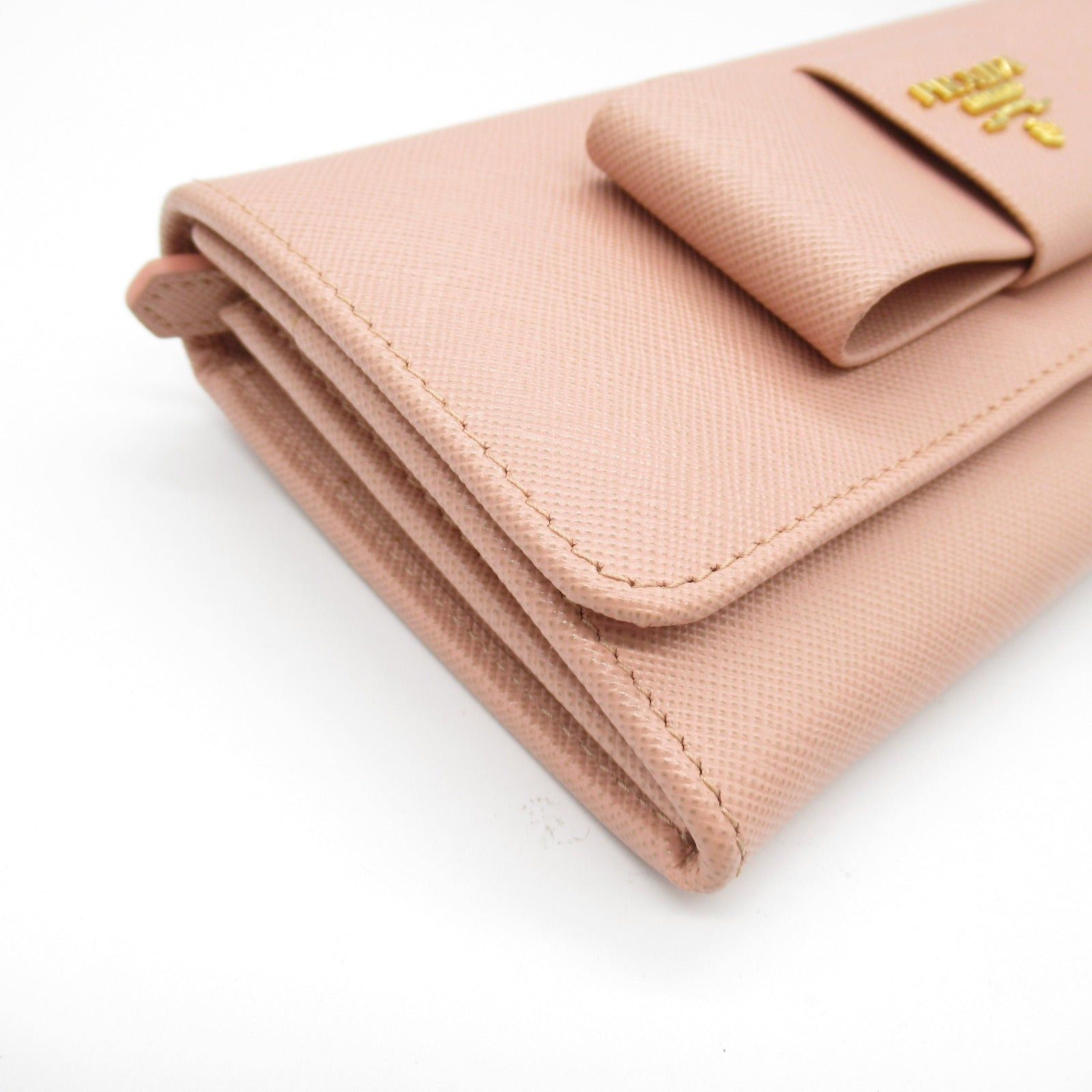 Prada Prada Bi-Fold Long Wallet Zip Saffiano Leather Pink Size ONE SIZE - 8 Thumbnail
