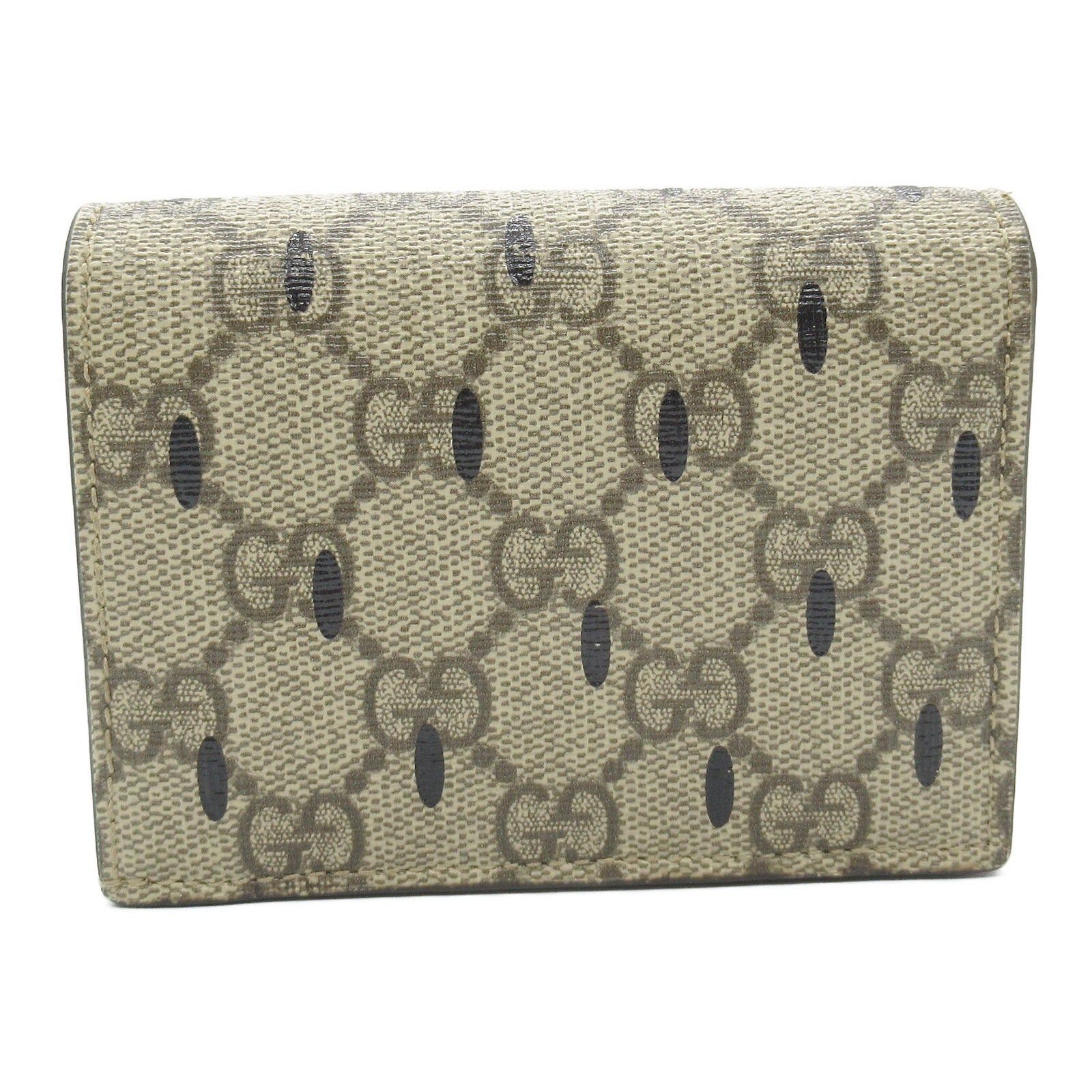 Gucci Gucci Double G Bi-Fold Wallet Coated Canvas Leather Beige Size ONE SIZE - 2 Thumbnail