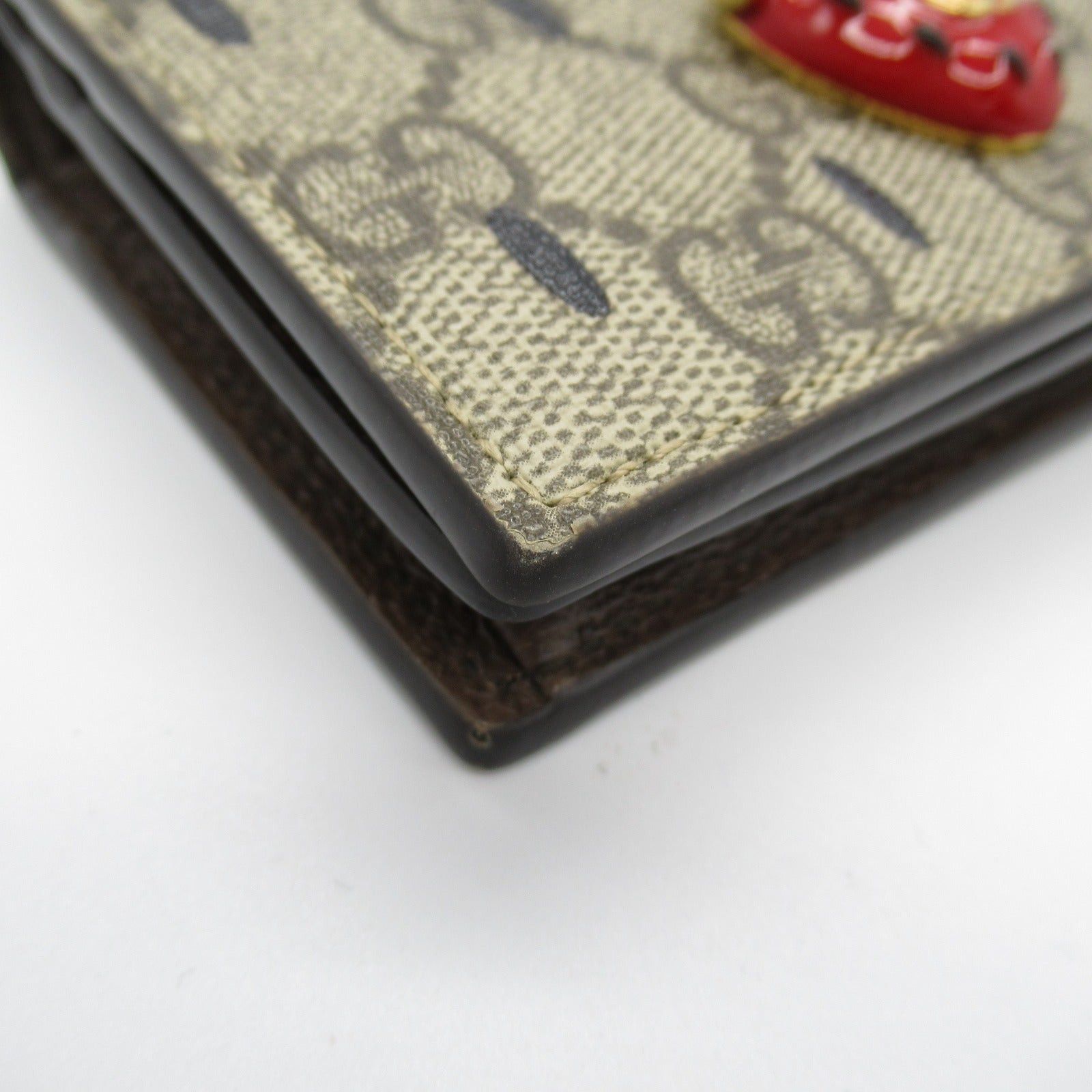 Gucci Gucci Double G Bi-Fold Wallet Coated Canvas Leather Beige Size ONE SIZE - 8 Thumbnail