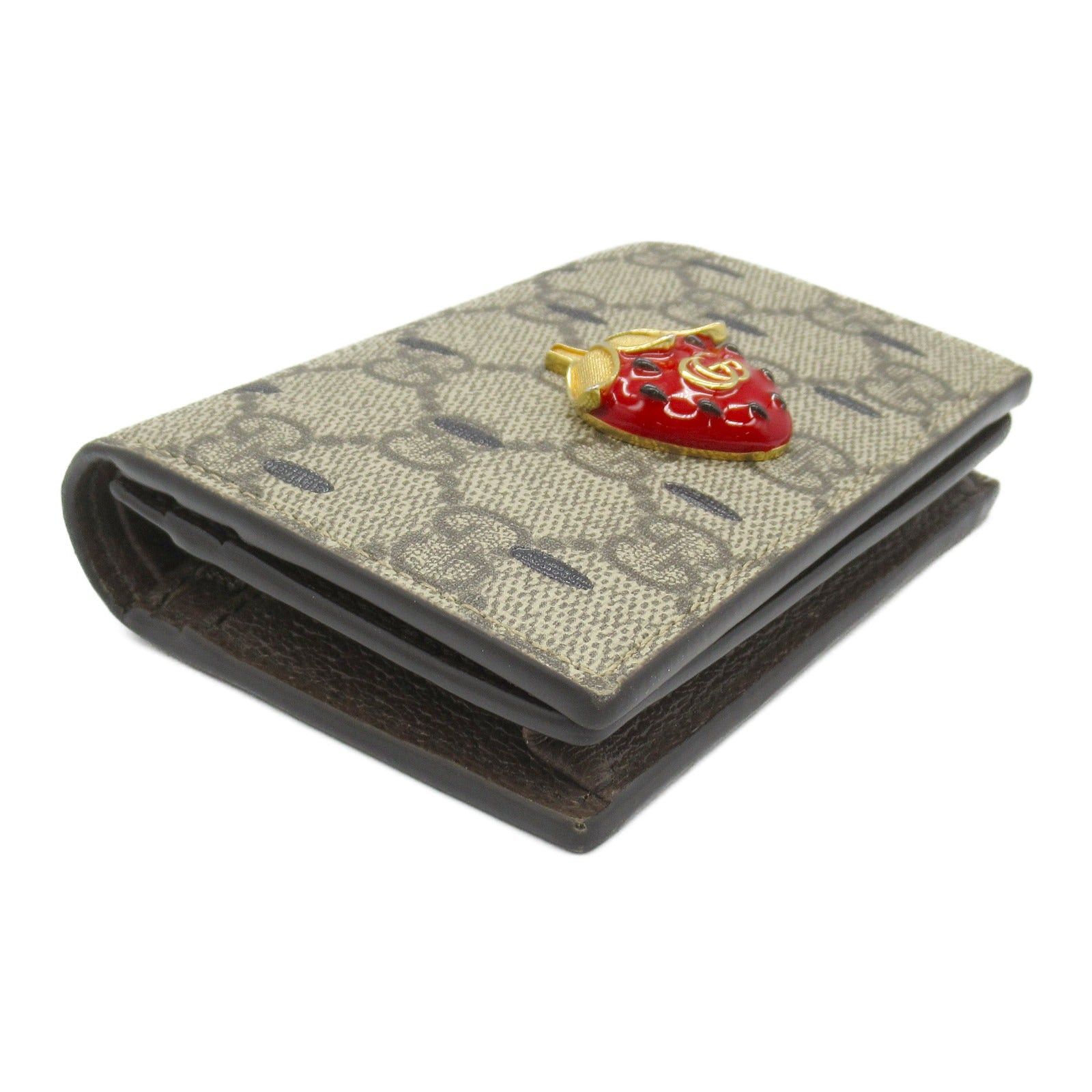 Gucci Gucci Double G Bi-Fold Wallet Coated Canvas Leather Beige Size ONE SIZE - 3 Thumbnail