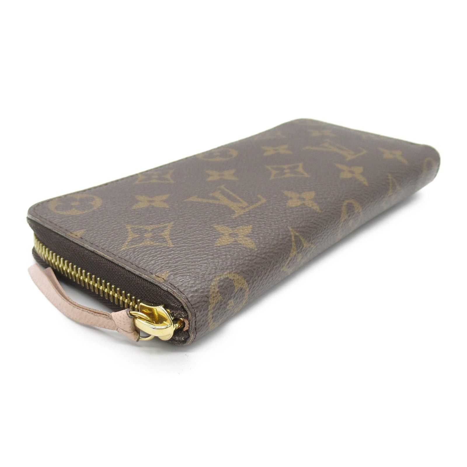 Louis Vuitton Louis Vuitton Portefeuille Clemence Round Long Wallet Zipper Coated Canvas Monogram Brown Rose Ballerine Size ONE SIZE - 3 Thumbnail