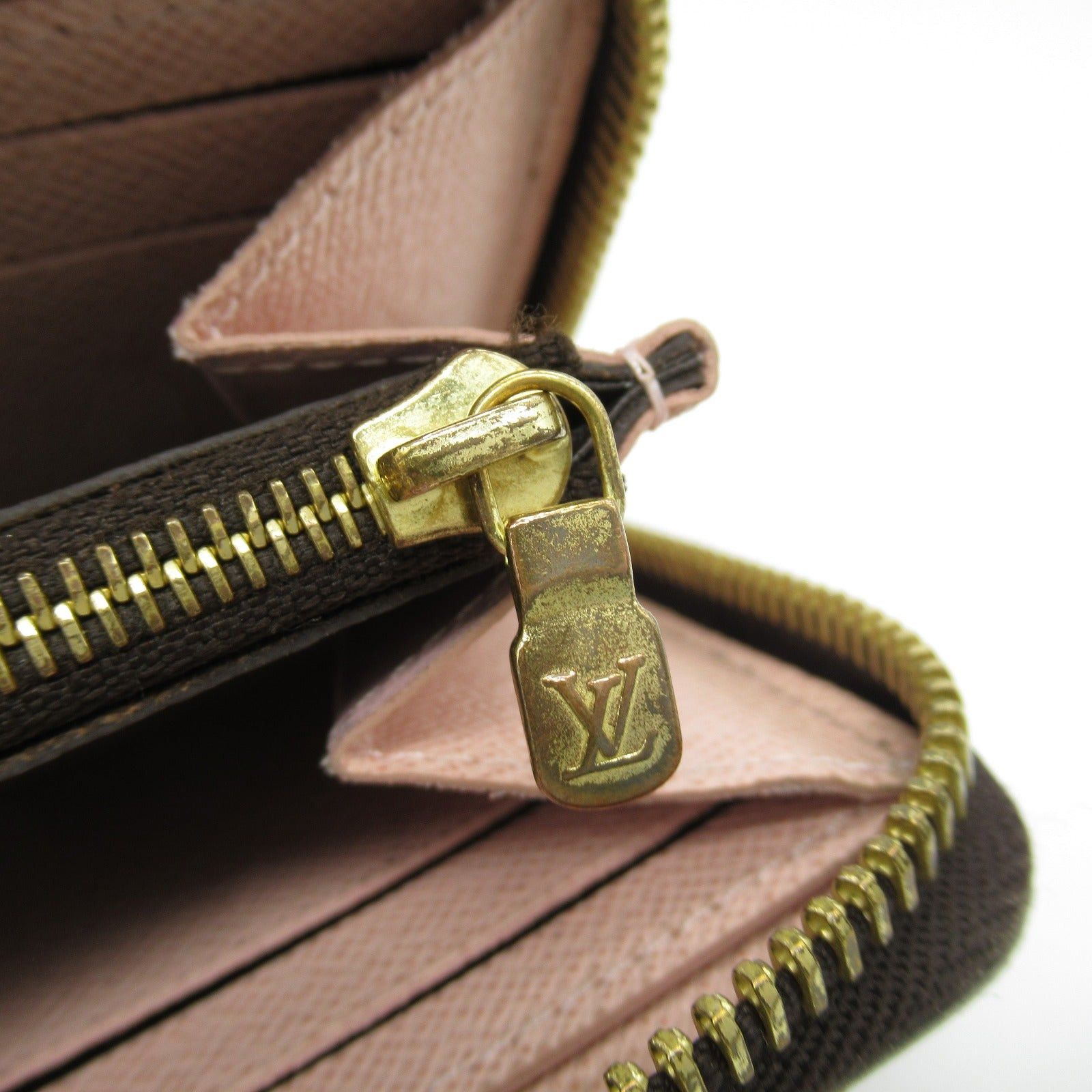 Louis Vuitton Louis Vuitton Portefeuille Clemence Round Long Wallet Zipper Coated Canvas Monogram Brown Rose Ballerine Size ONE SIZE - 8 Thumbnail