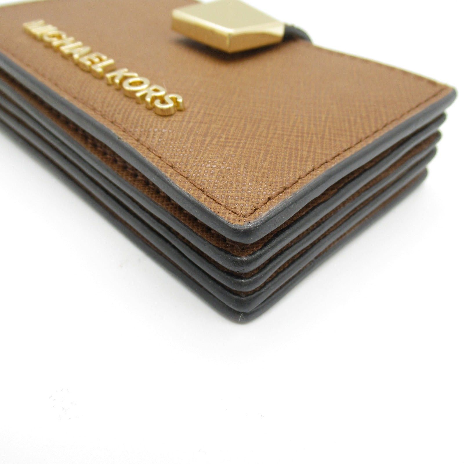 Michael Kors Michael Kors Card Case Leather Brown Size ONE SIZE - 8 Thumbnail
