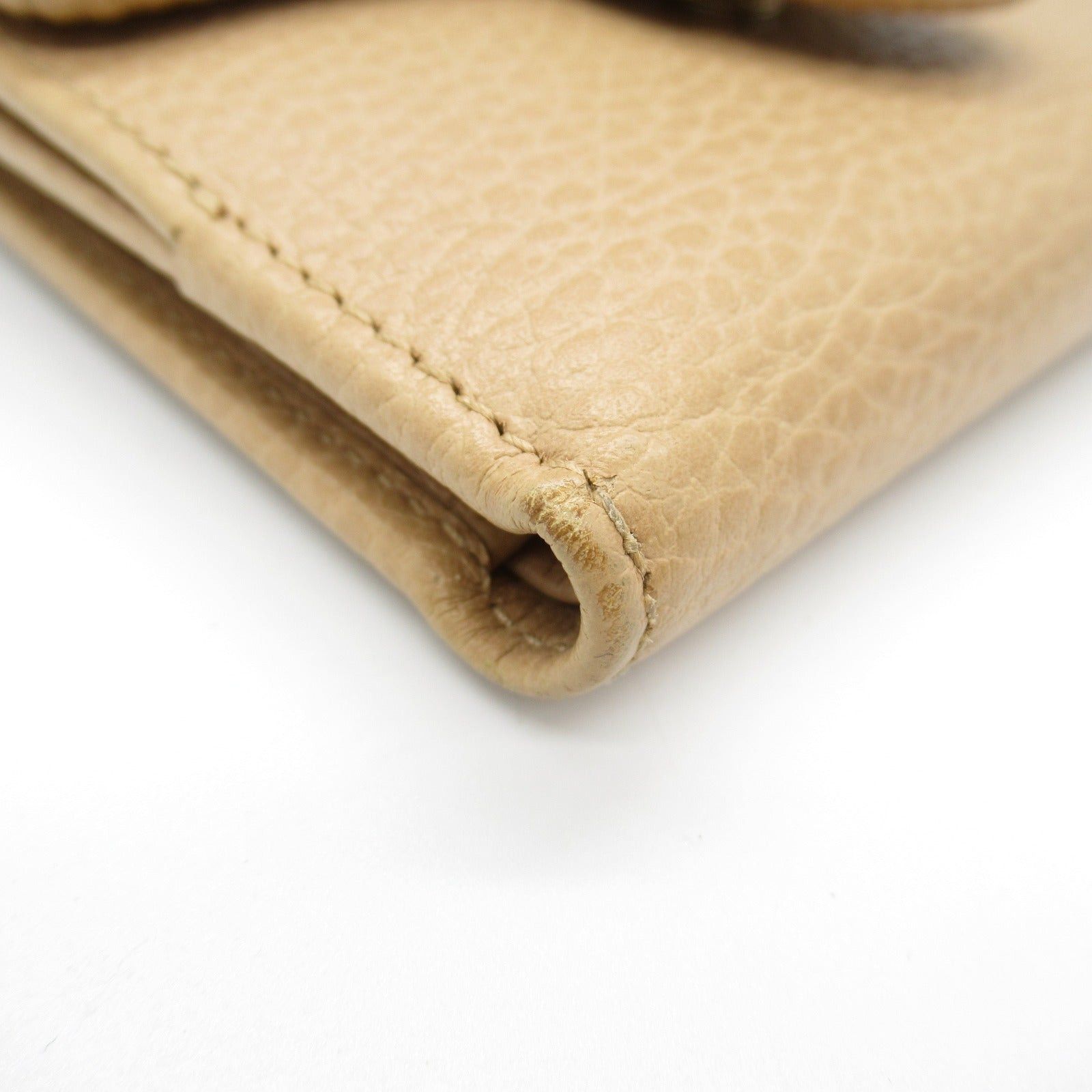 Gucci Gucci Interlocking G Double Hook Wallet Leather Beige Size ONE SIZE - 11 Thumbnail