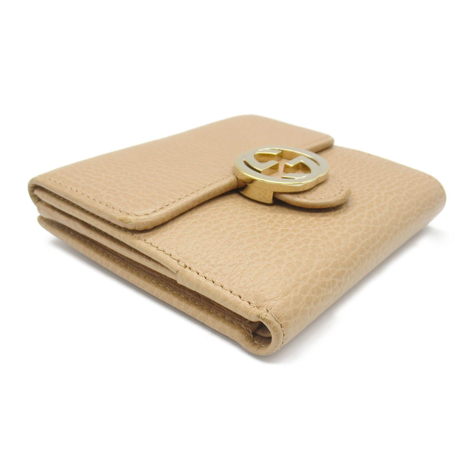 Gucci Gucci Interlocking G Double Hook Wallet Leather Beige Size ONE SIZE - 3 Thumbnail