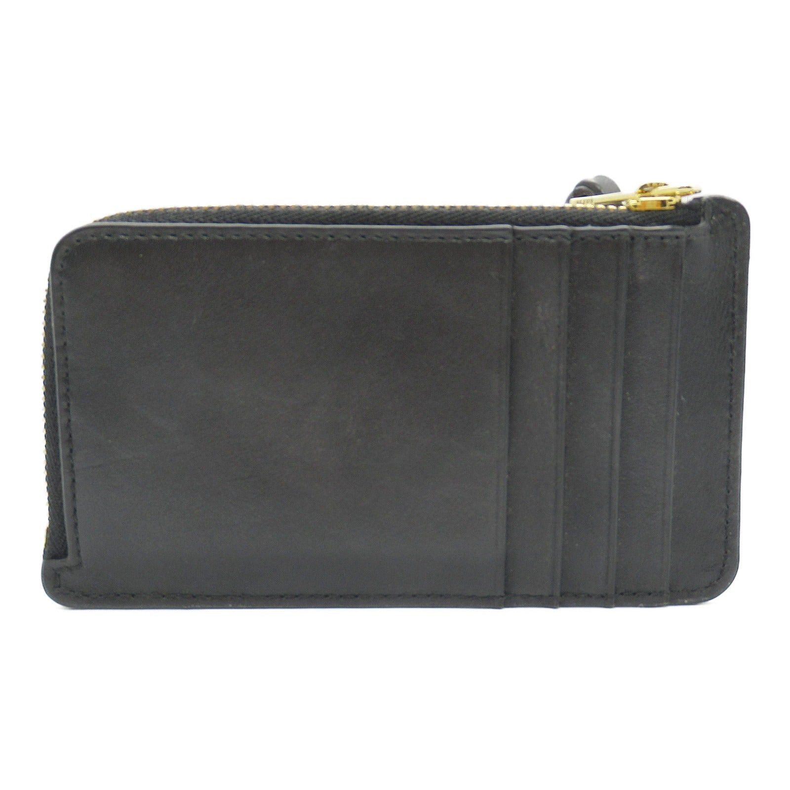 Loewe Loewe Emboss Coin Card Holder Purse Leather Black Size ONE SIZE - 2 Thumbnail